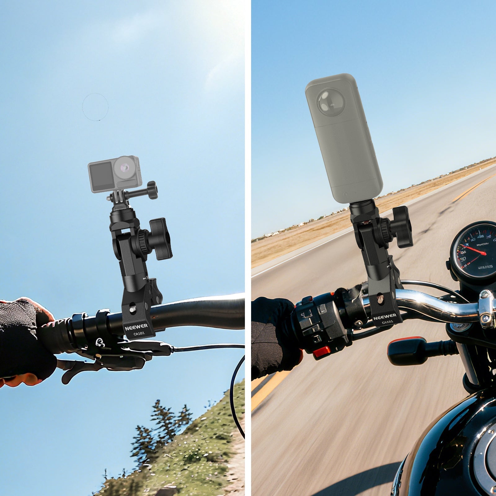 NEEWER CA161 Motorcycle Action Camera Clamp Mount
