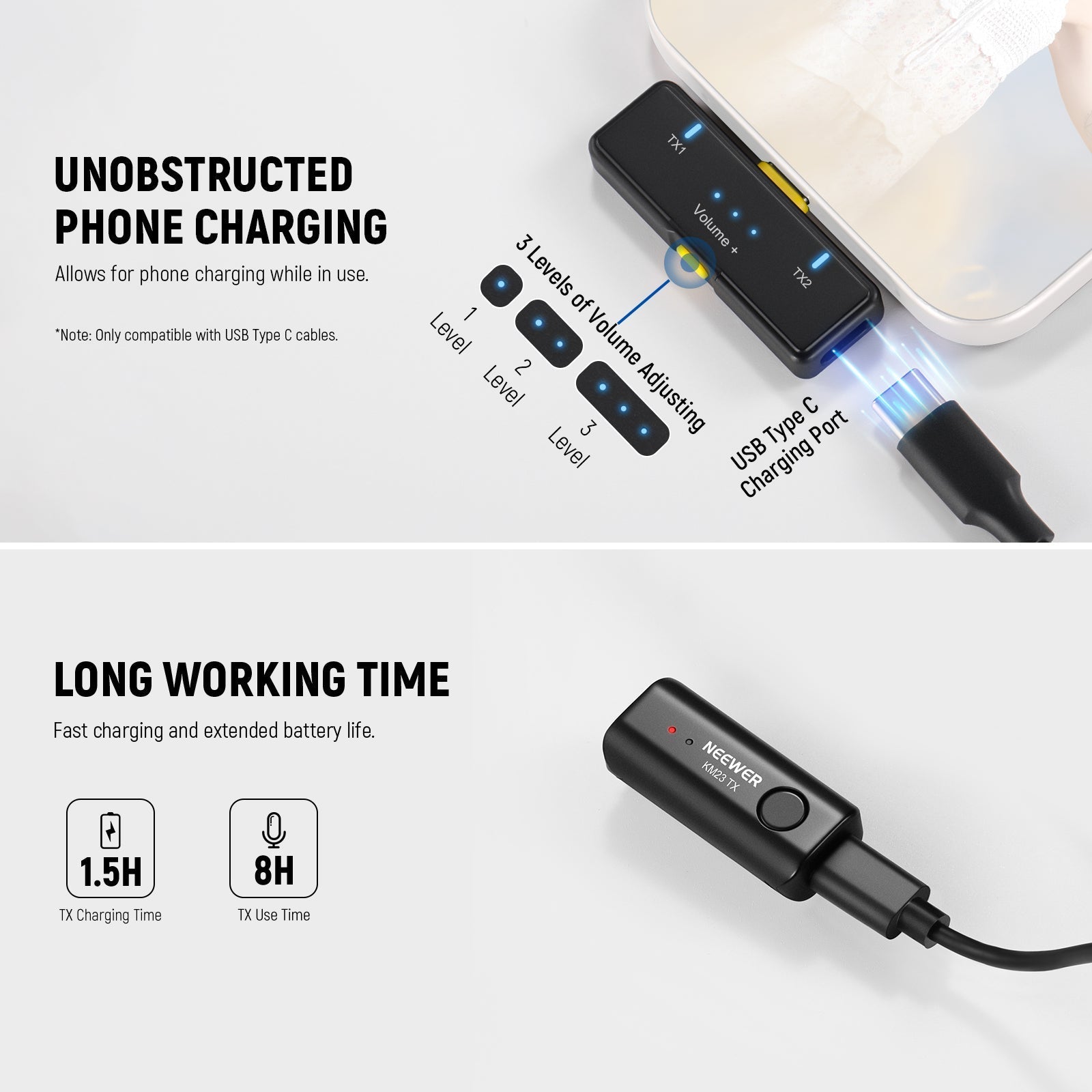 NEEWER KM23 Wireless Lavalier Microphone Kit