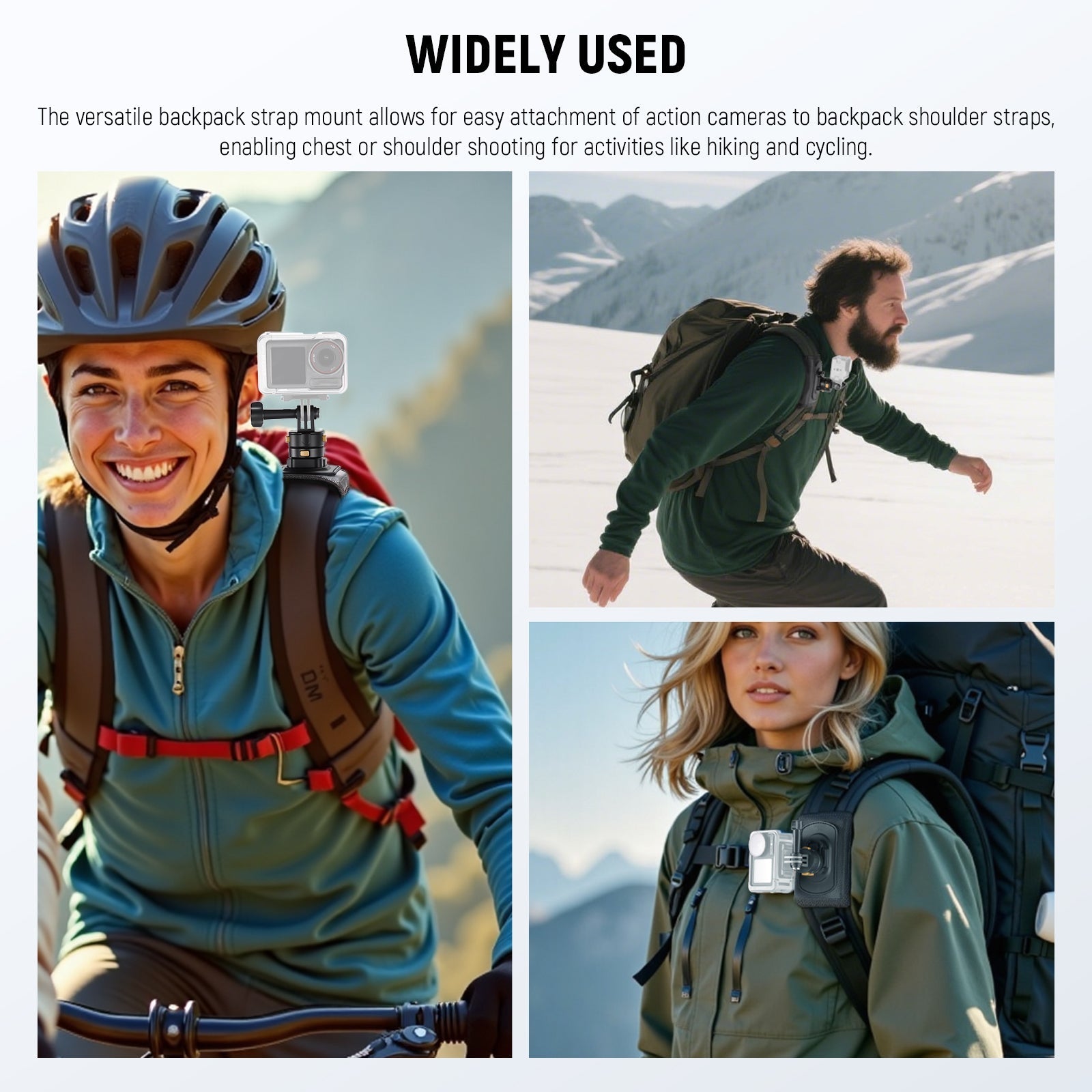 NEEWER GP63 Backpack Shoulder Chest Strap Mount For Action Cameras