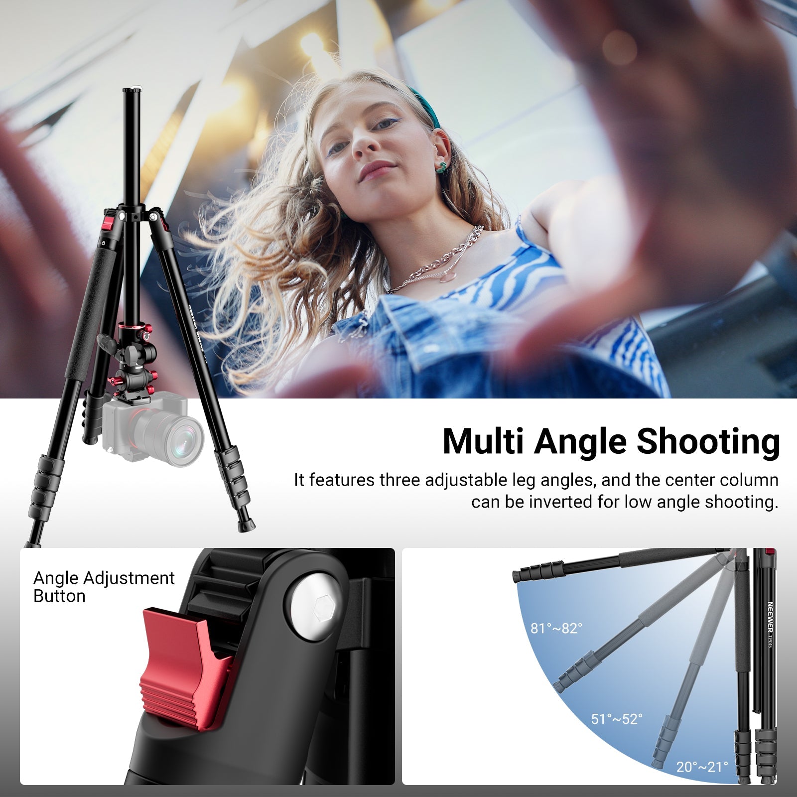 NEEWER BASICS TP015 Overhead Camera Tripod Monopod
