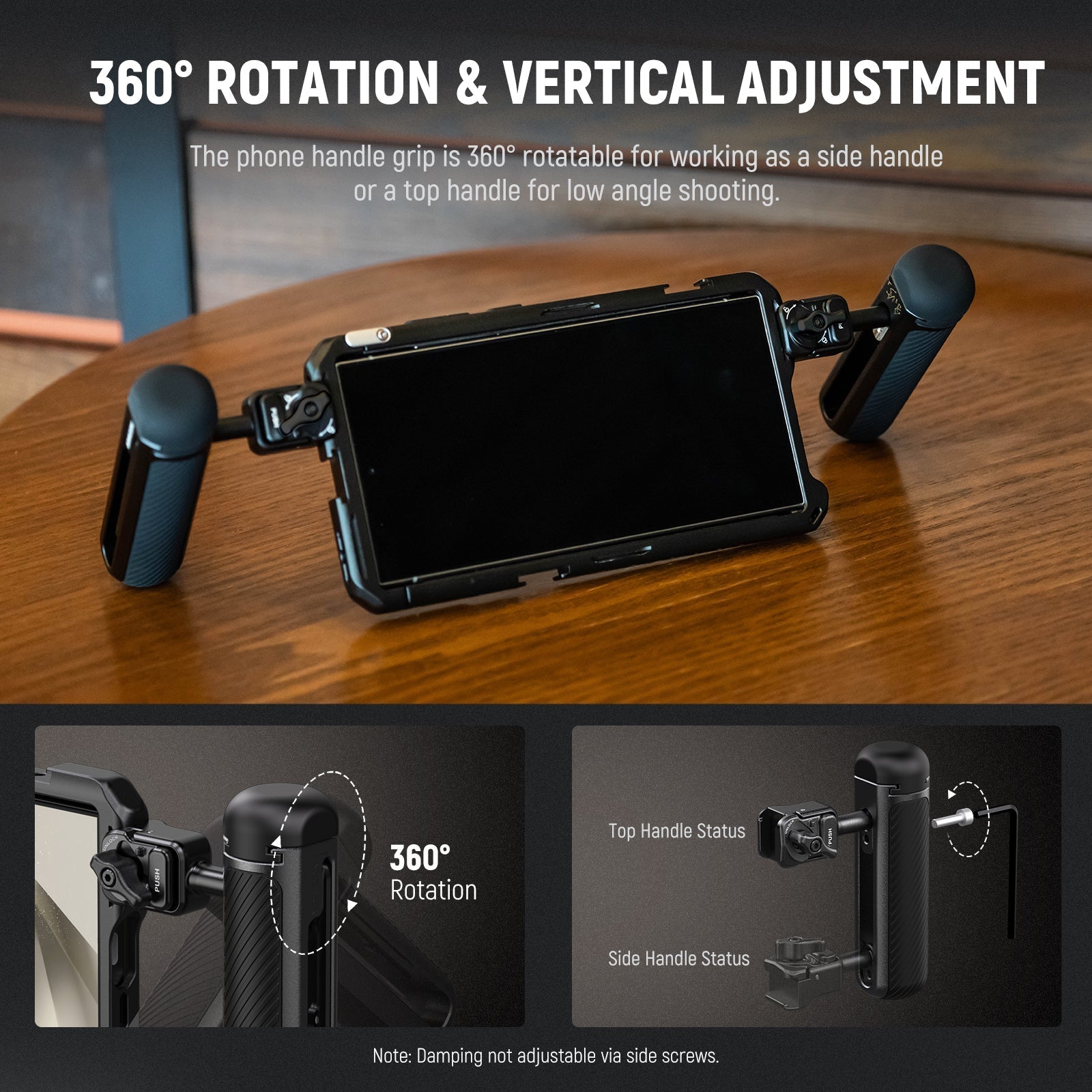 NEEWER PA045 360° Rotation Quick Release Phone Cage Side Handle