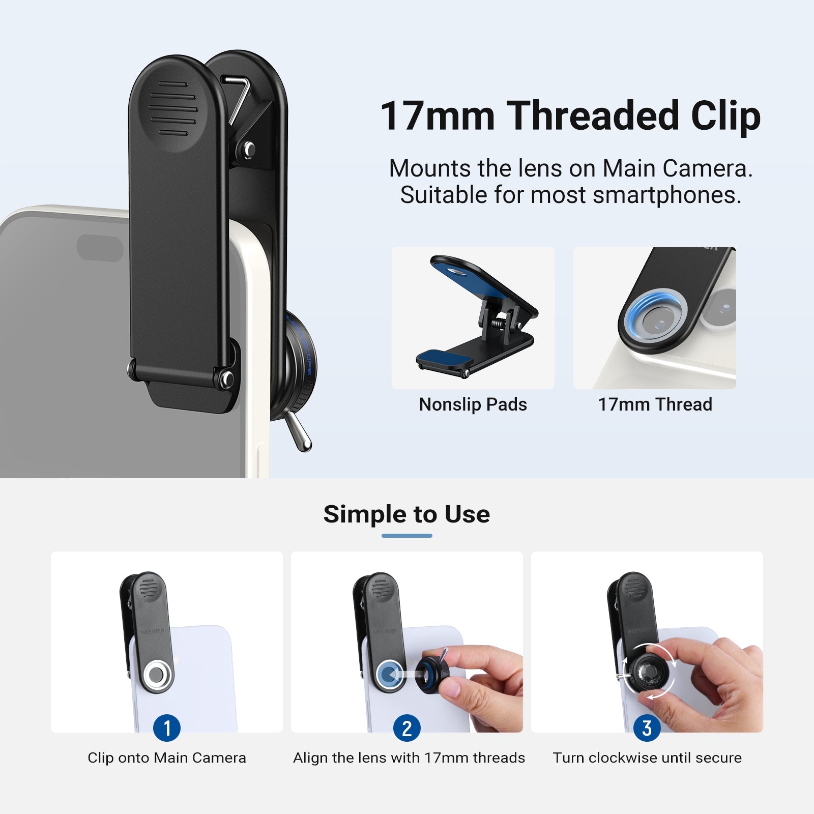 NEEWER FL-102 24mm Kaleidoscope Filter with Phone Clip