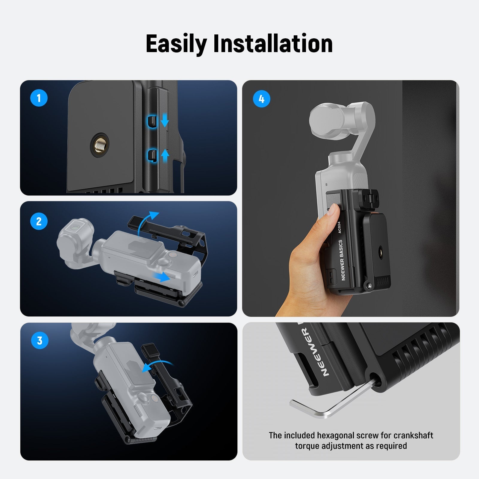 NEEWER BASICS AC024 Magnetic Camera Mount Stand For DJI Osmo Pocket 3