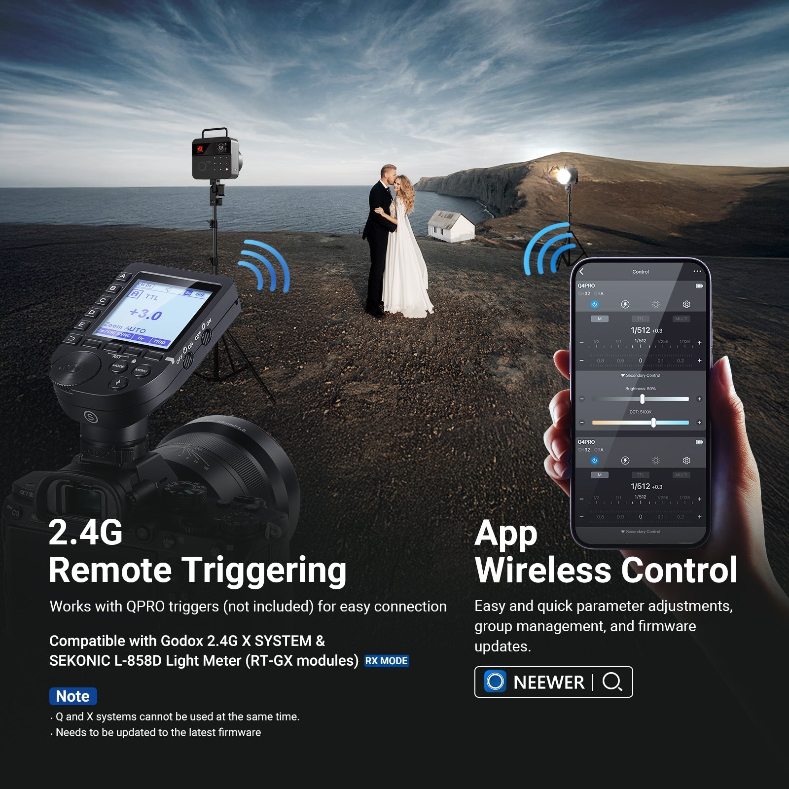 NEEWER Q4PRO 400Ws 2.4G TTL Outdoor Flash Strobe