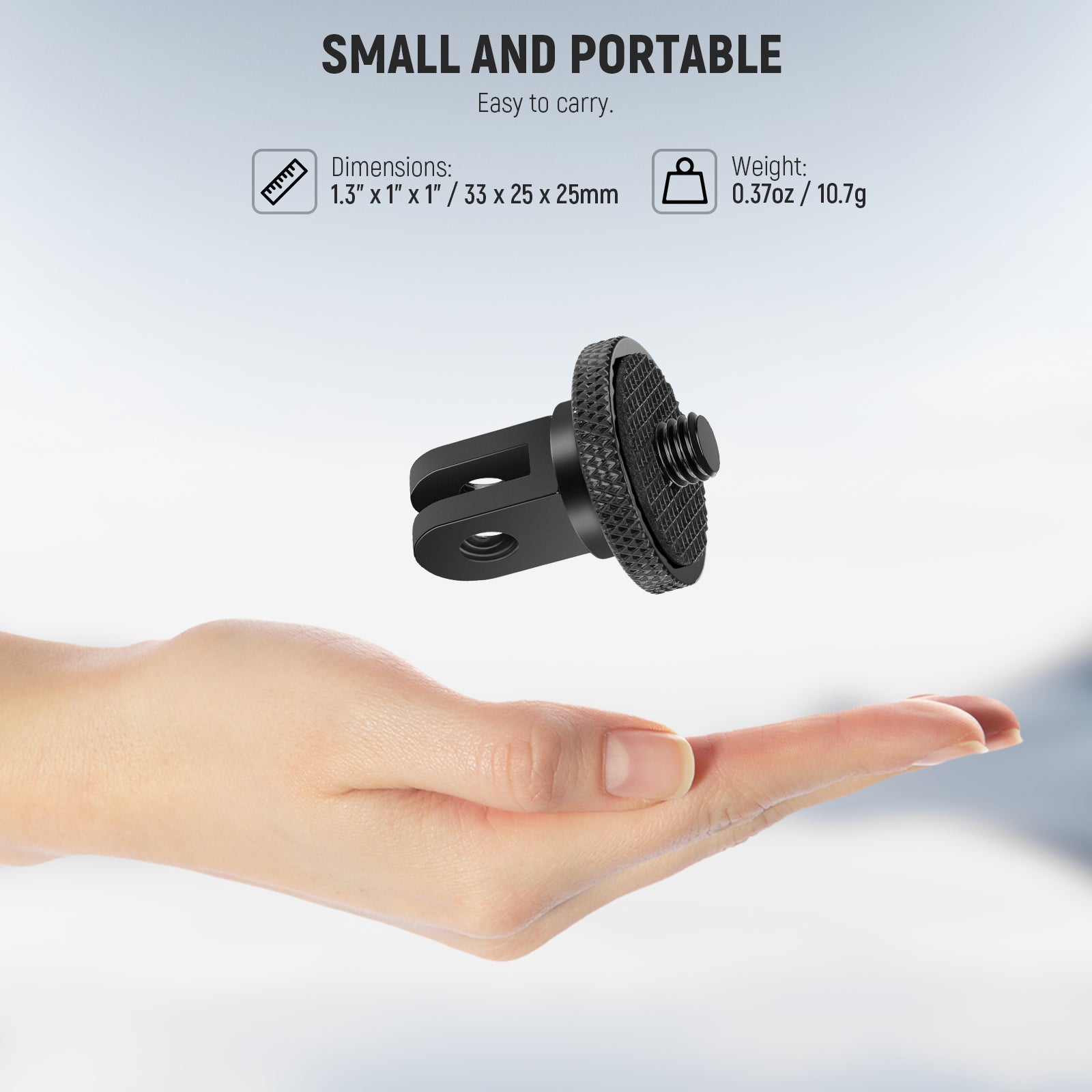 NEEWER GP-81 Action Camera Tripod Mount Adapter with 1/4" Screw Aluminum Alloy