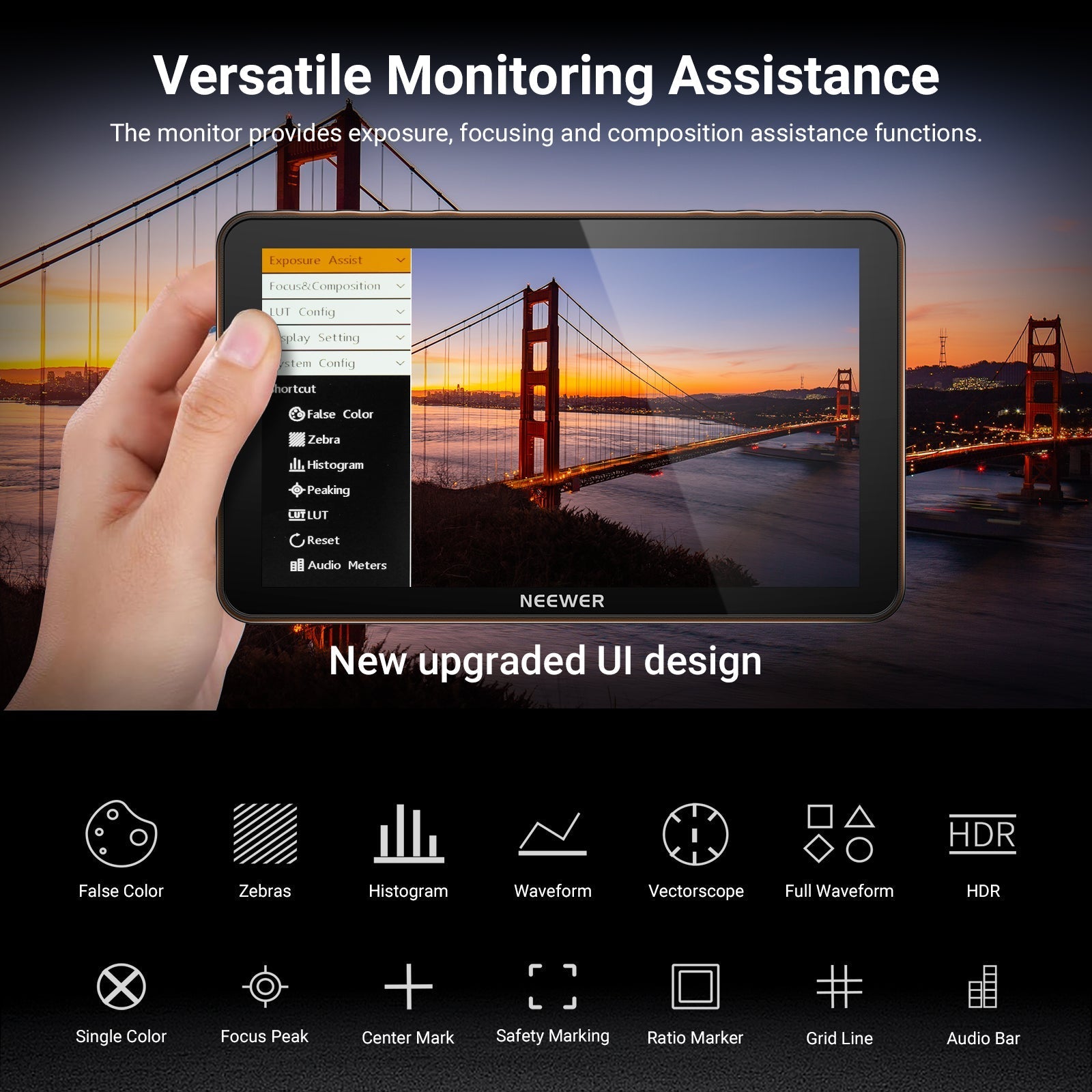 NEEWER F600 LED 7" Camera Touch Screen Monitor