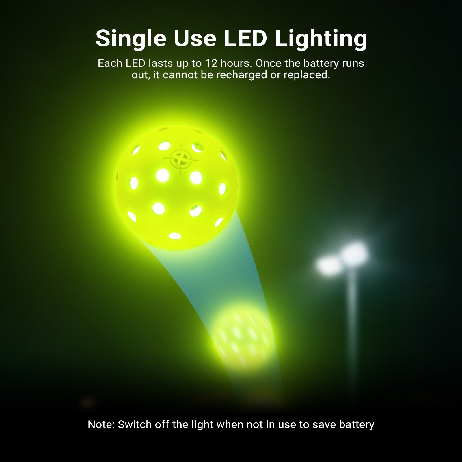 NEEWER PB02 4 Packs LED Pickleball Set