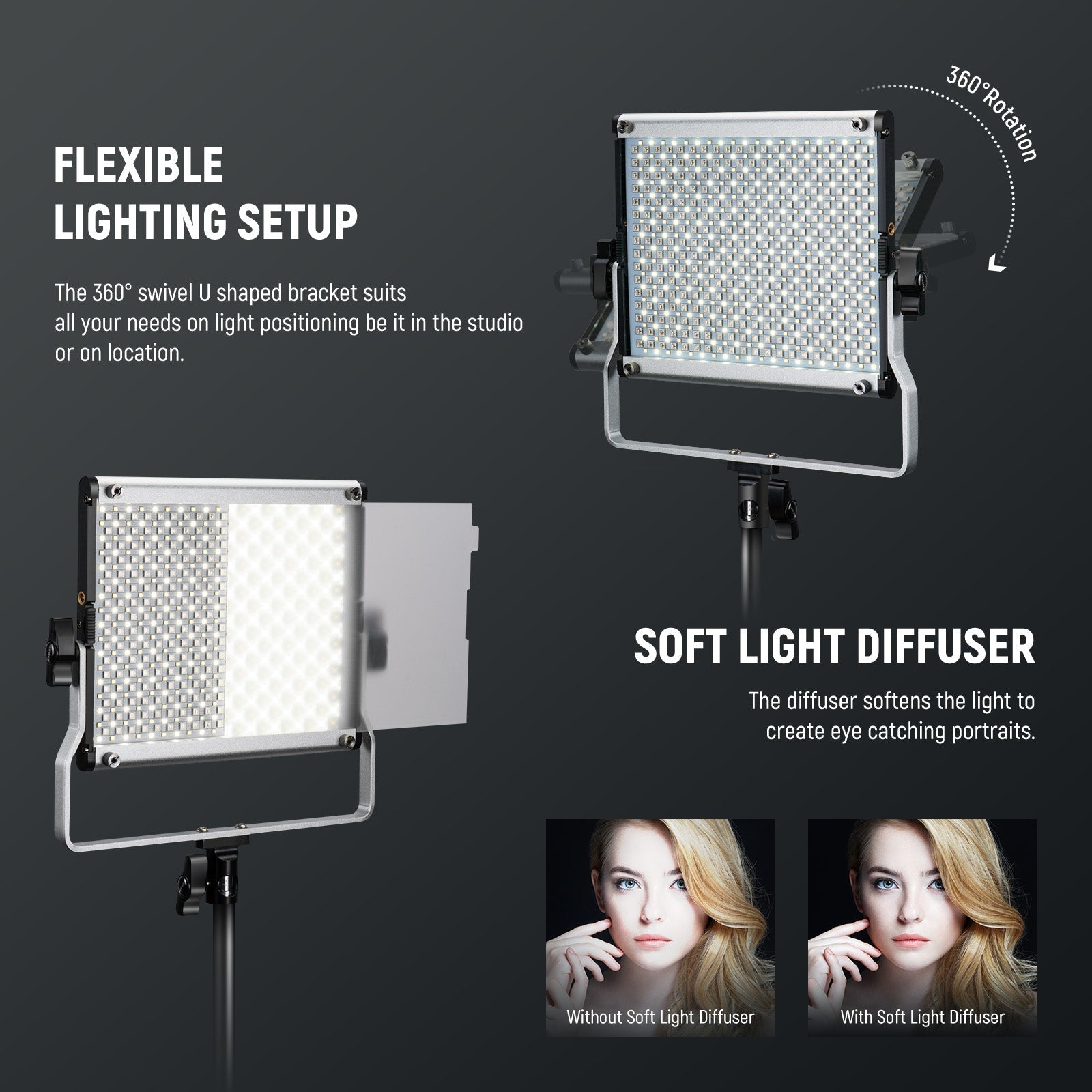NEEWER Upgraded RGB660 PRO II LED Video Light