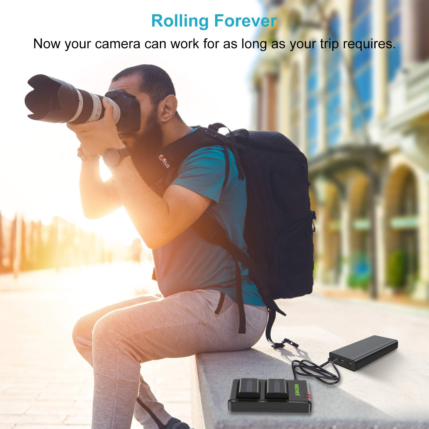 NEEWER NP-FW50 Camera Battery Charger Set for Sony