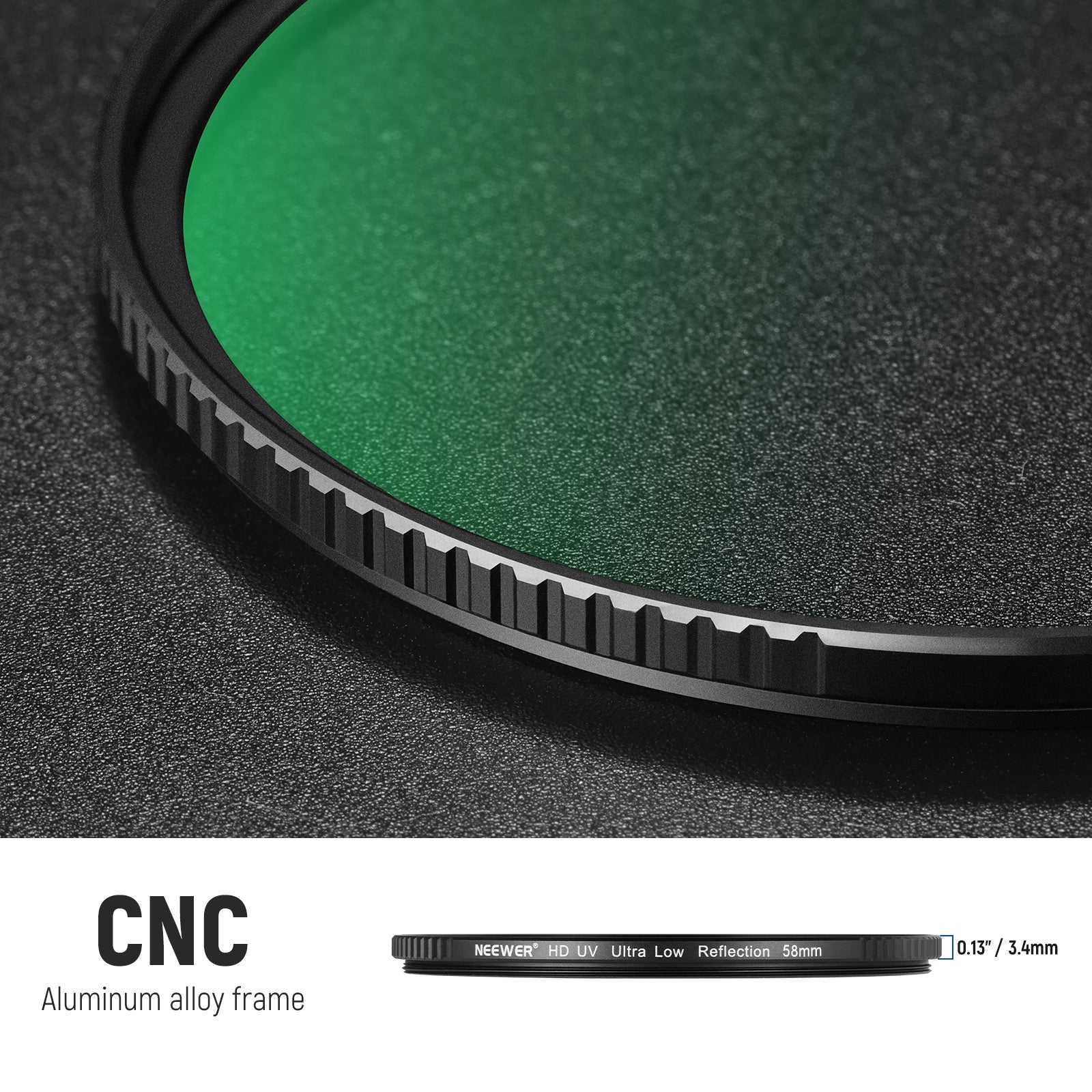 NEEWER Ultra Low Reflectivity UV Lens Filter