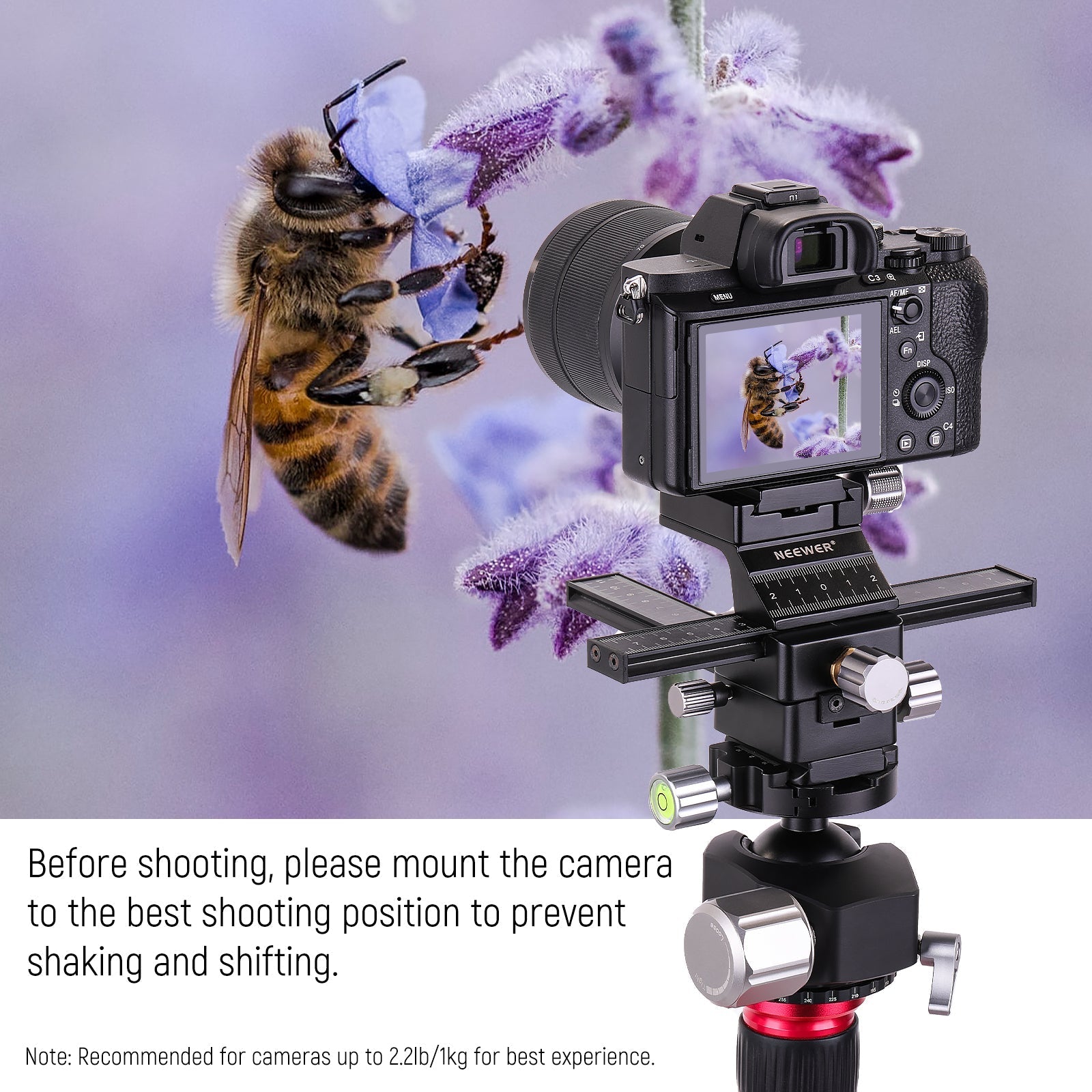 NEEWER GM-MP1 4-Way Macro Focusing Rail Slider
