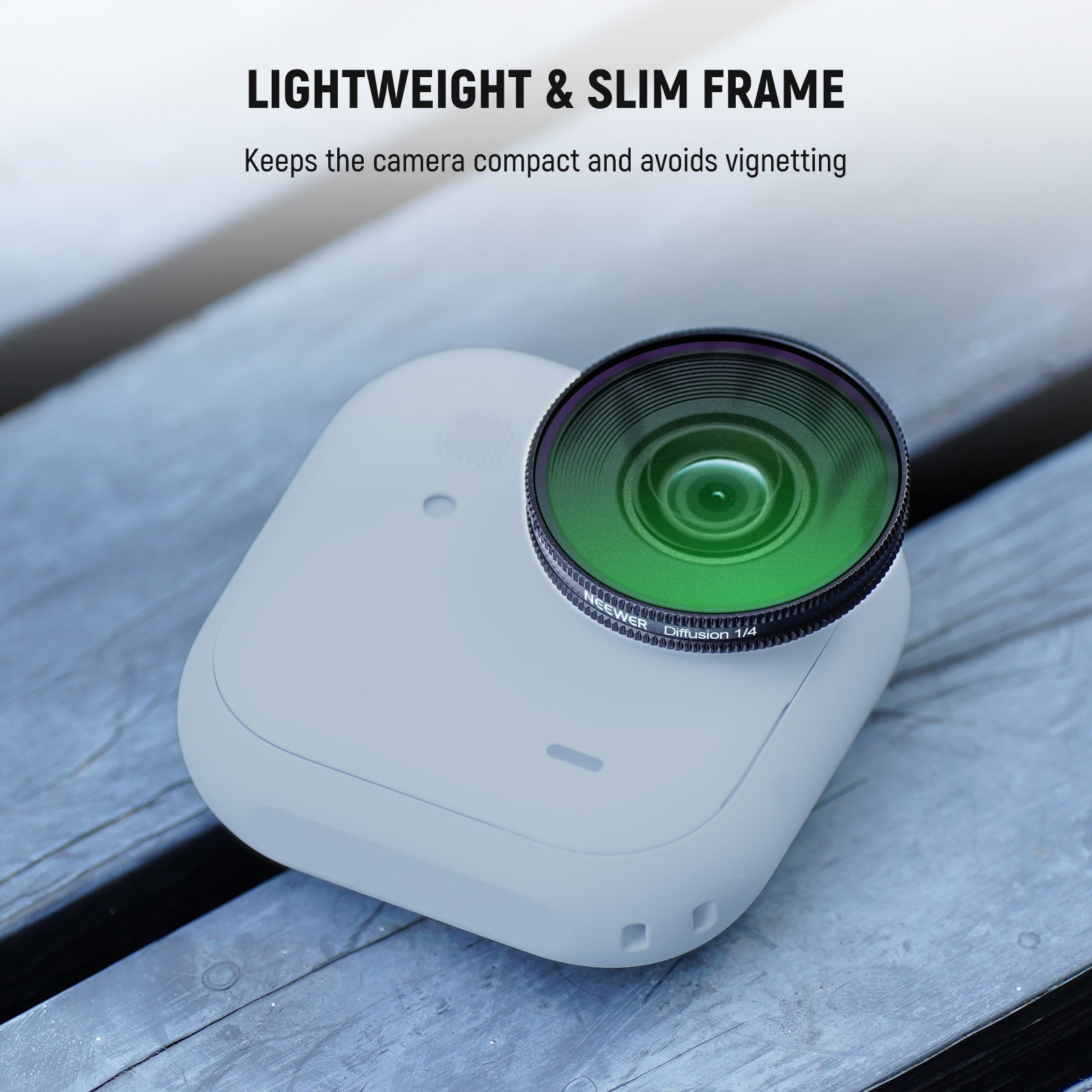NEEWER UV/CPL/1/4 Black Diffusion Filter For Insta360 GO Ultra