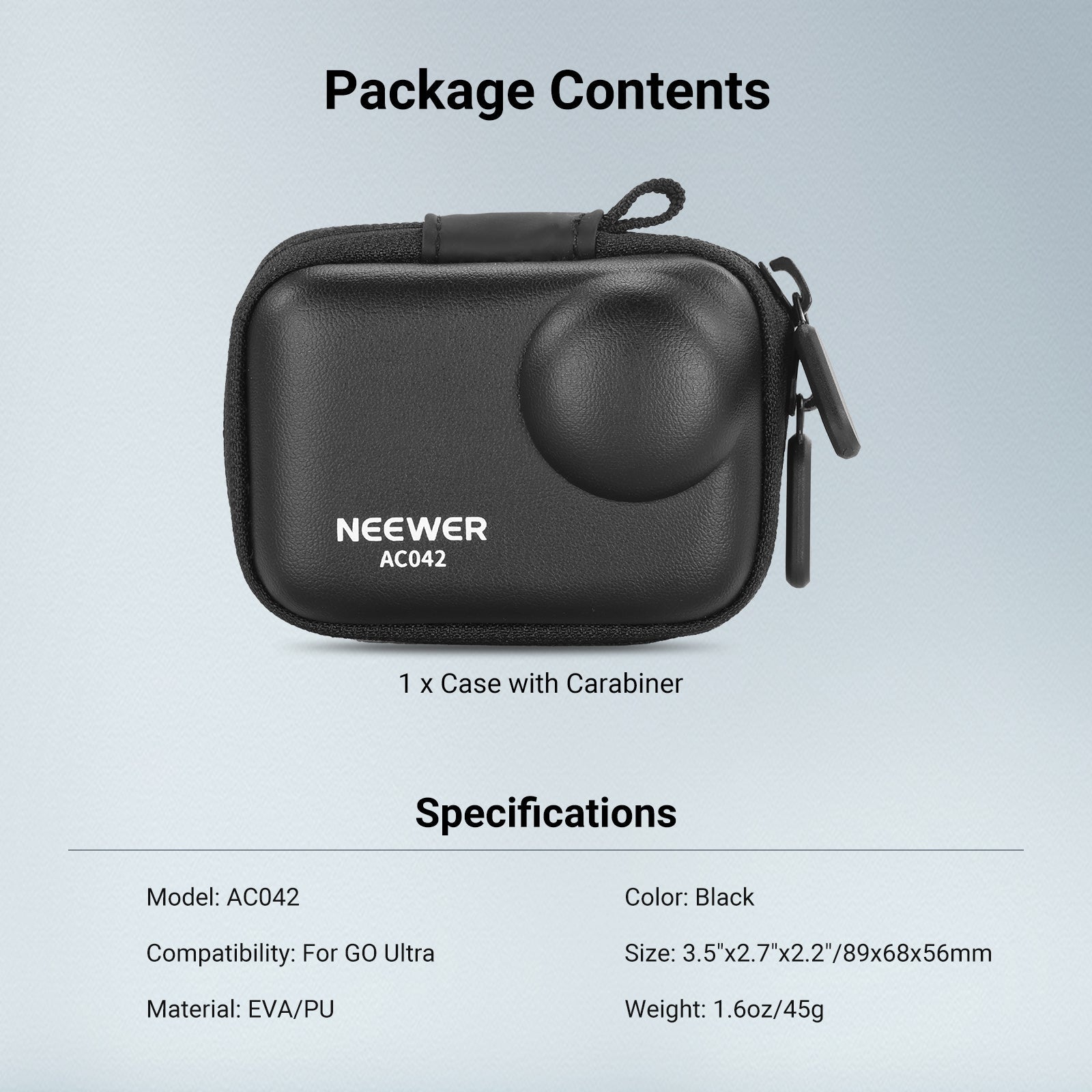 NEEWER AC042 Storage Case Compatible with Insta360 GO Ultra