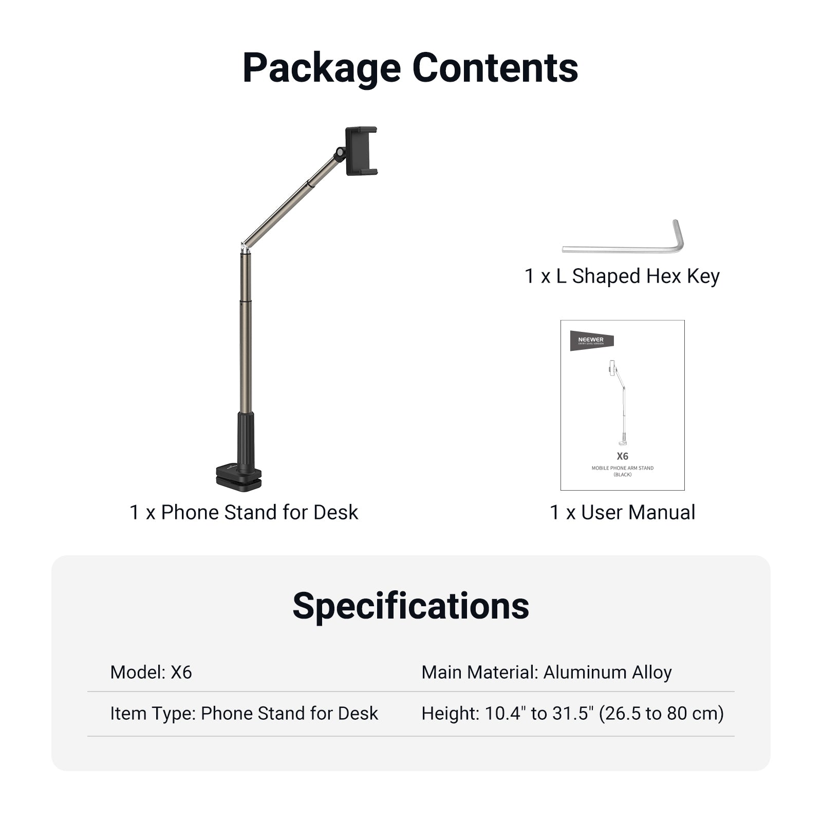 NEEWER ENTRY LEVEL VERSION X6 Phone Stand