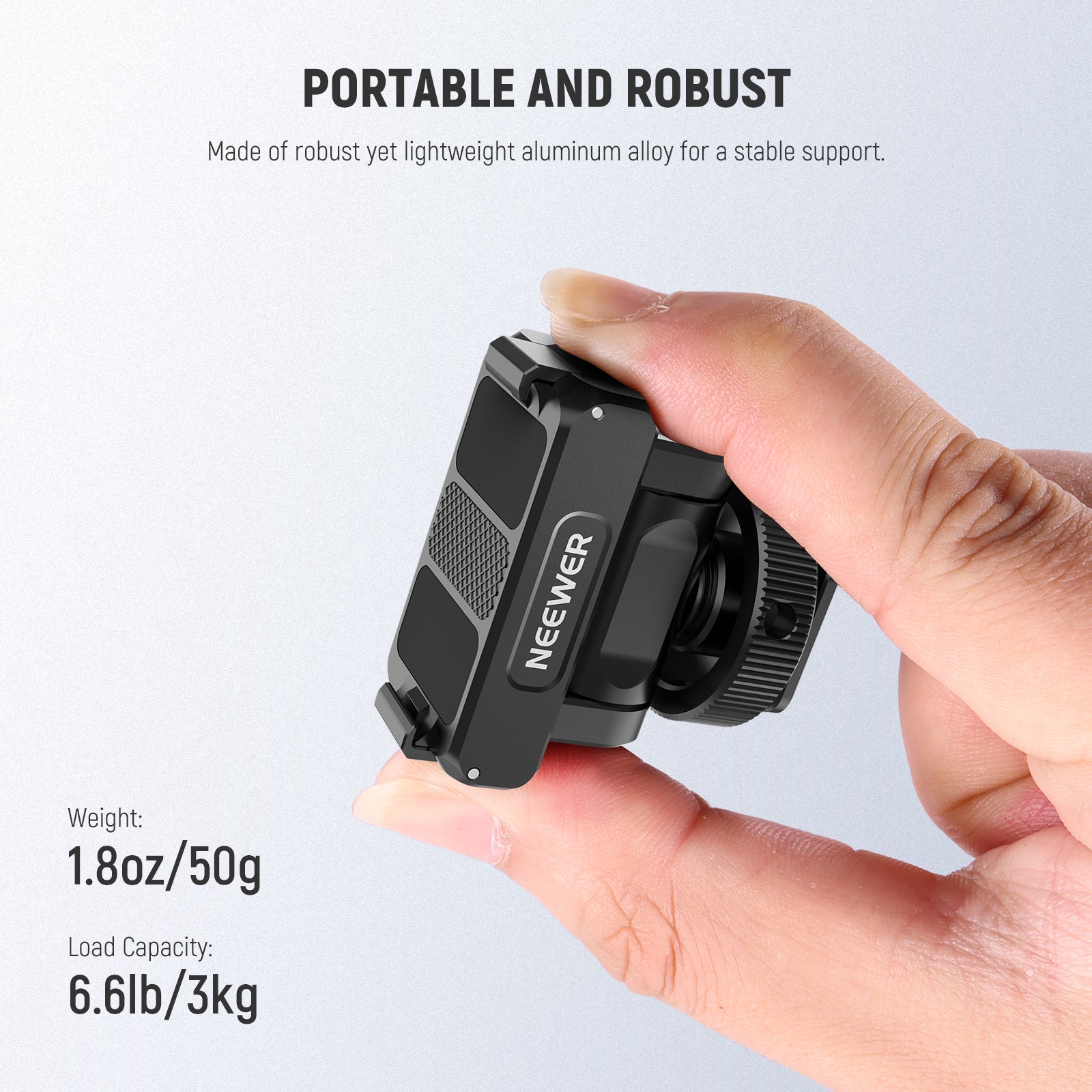 NEEWER AC012 Magnetic Cold Shoe Mount For DJI Osmo 360/Action 5 Pro/4/3