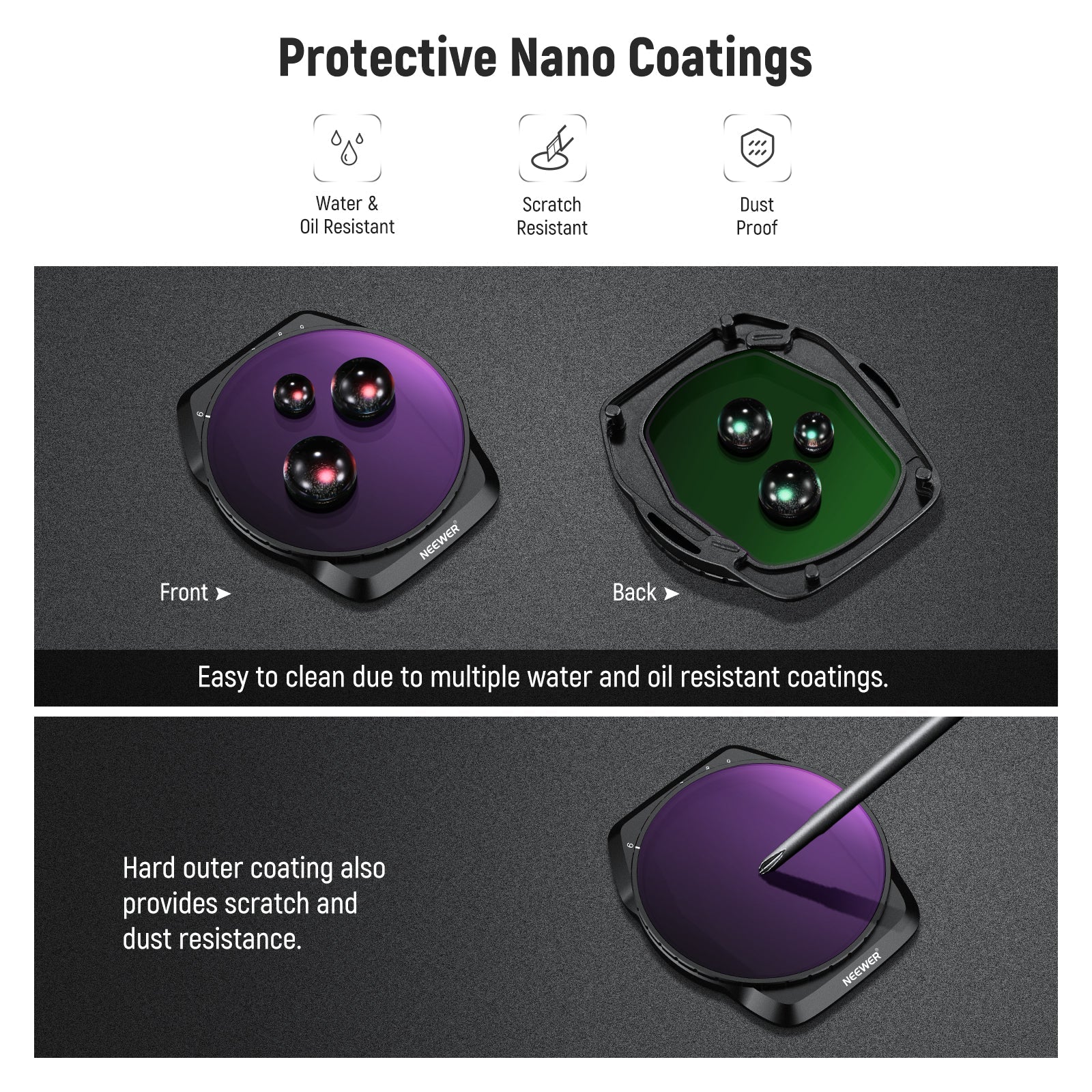 NEEWER FL-A88 2-Pack Variable ND Filter Set for DJI Air 3S