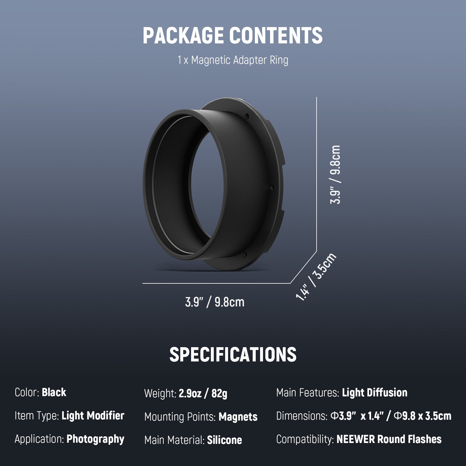 NEEWER CRS13/CRS14 Flash Magnetic Adapter Ring