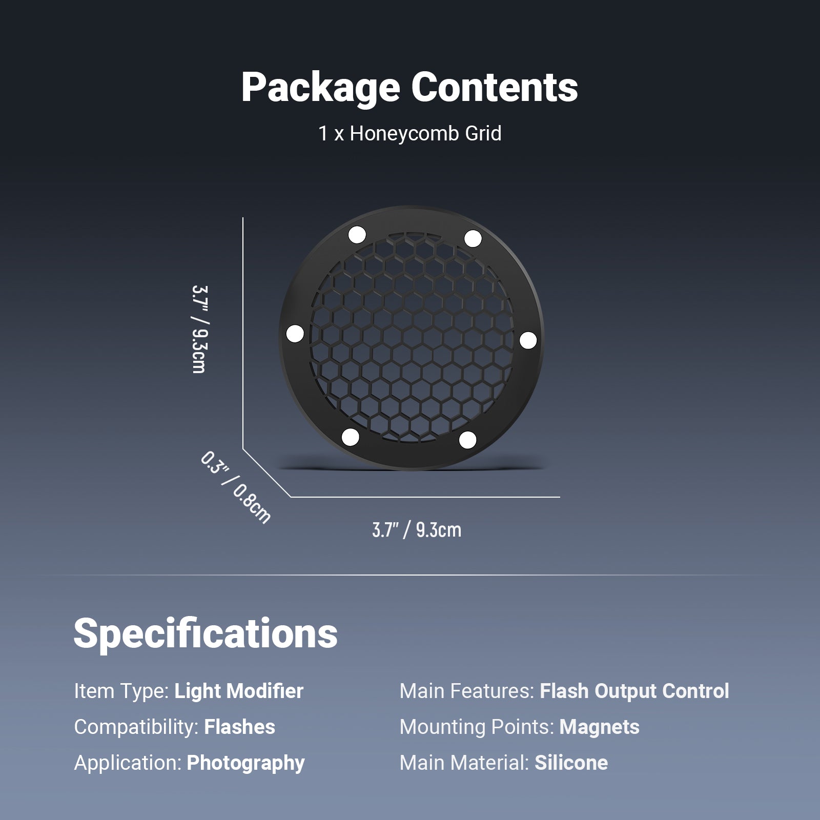 NEEWER CRS15 Magnetic Flash Honeycomb Grid