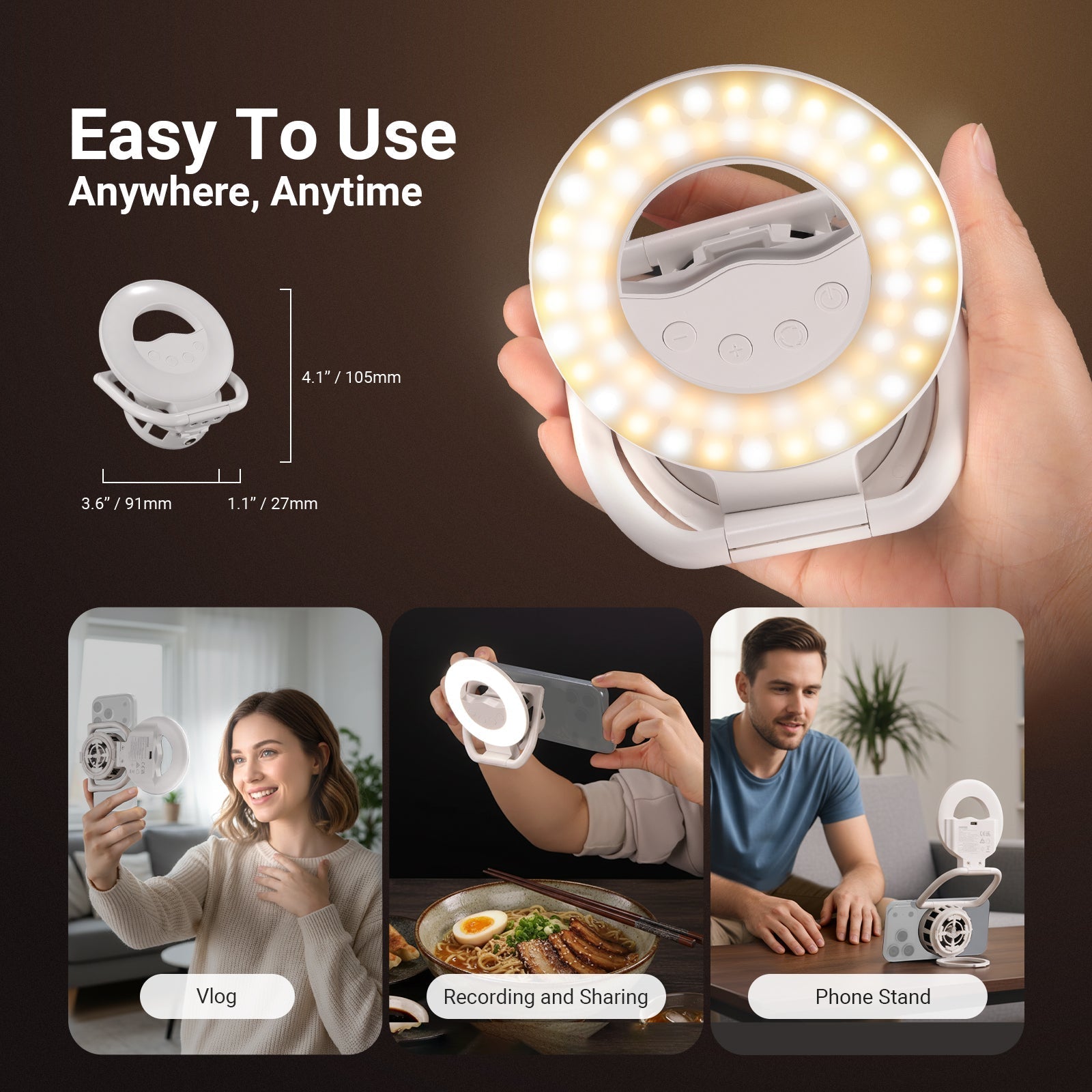 NEEWER ENTRY LEVEL VERSION N35/N36 Magnetic Selfie Ring Light