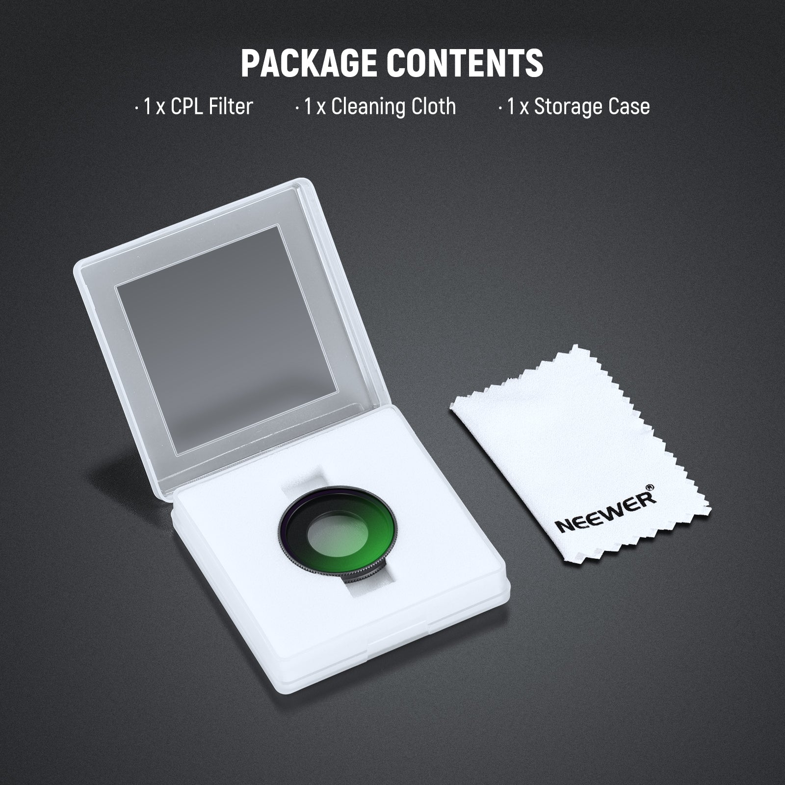 NEEWER UV/CPL/1/4 Black Diffusion Filter For Insta360 GO Ultra
