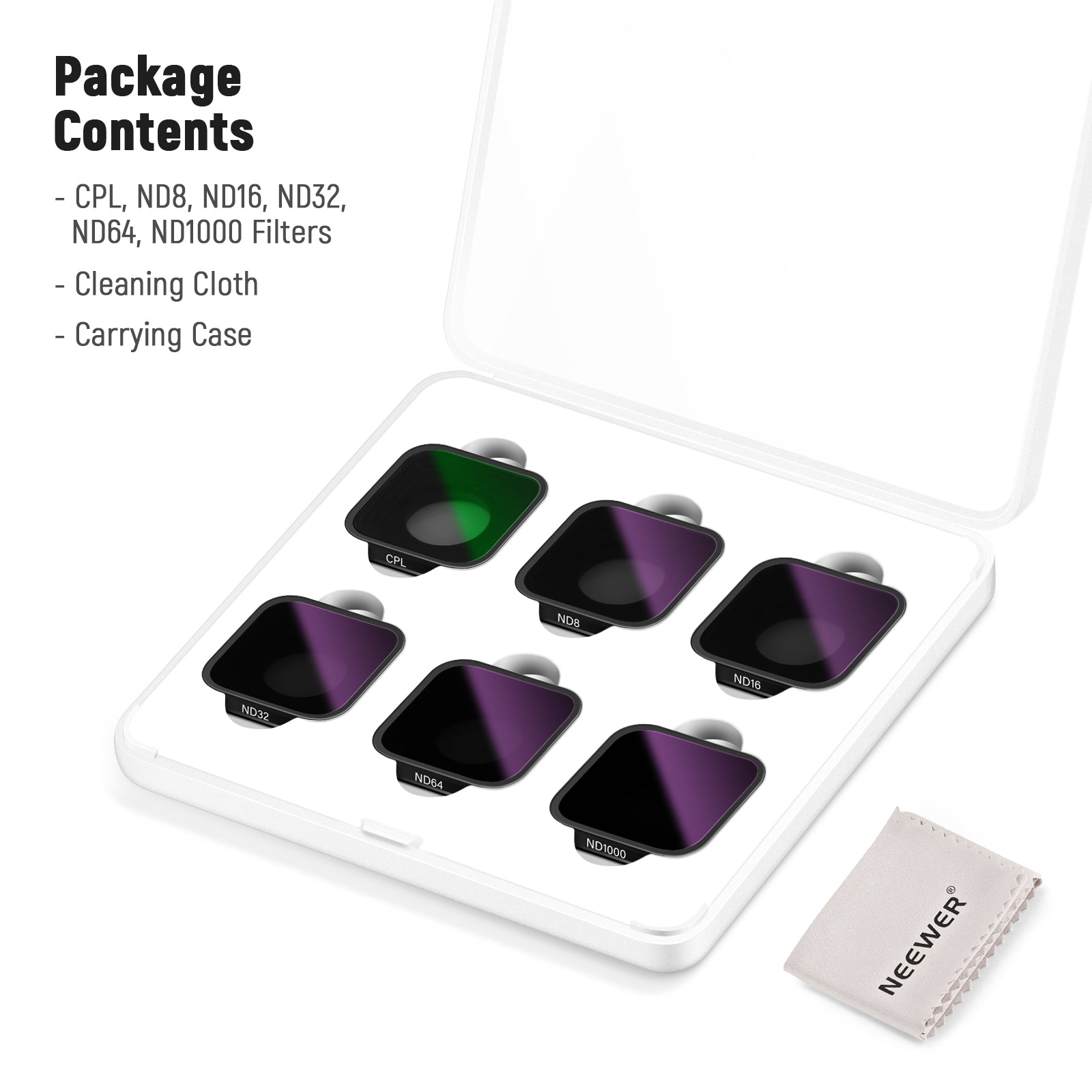 NEEWER 6 Pack ND Filter Set For GoPro Hero 13 12 11 10 9