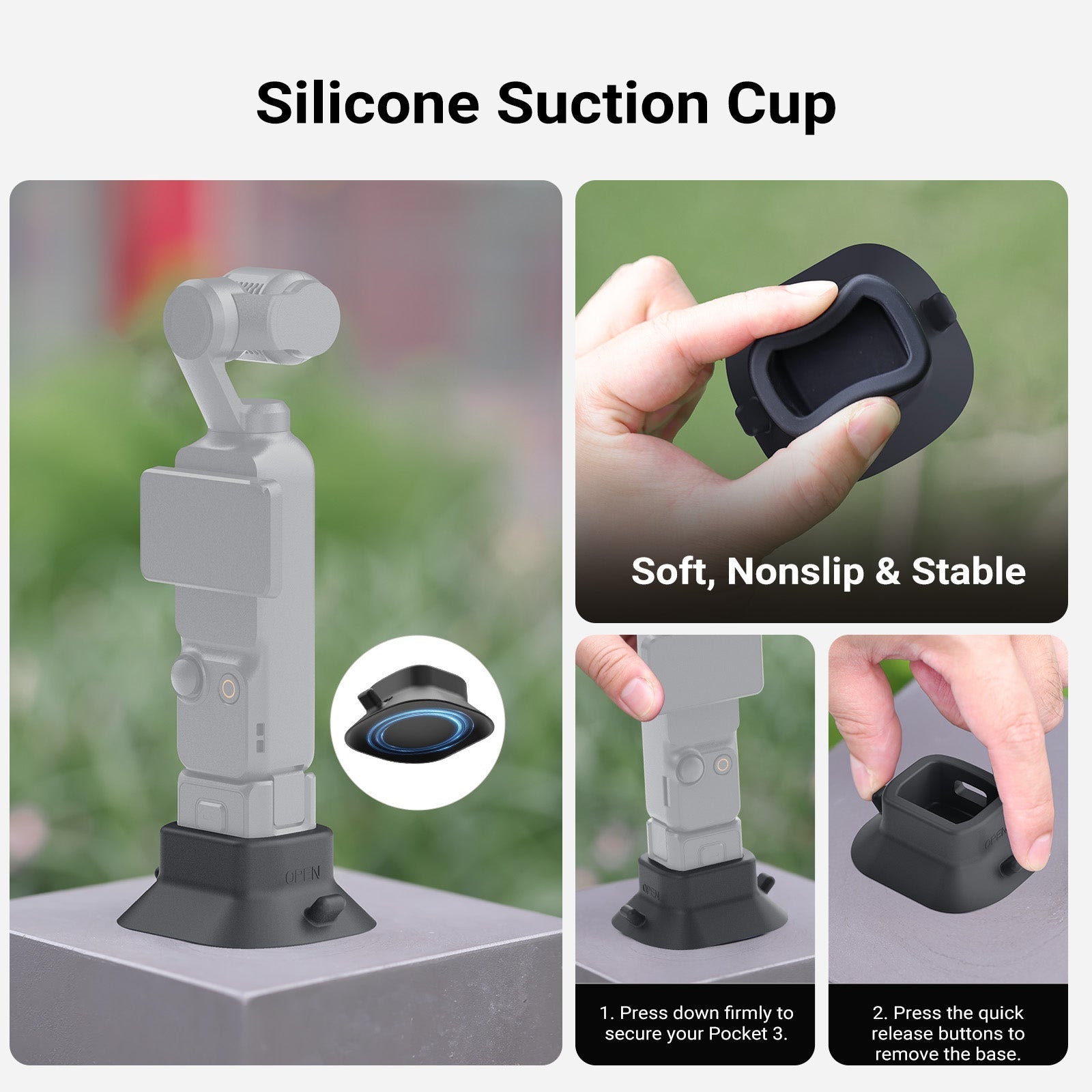 NEEWER BASICS AC023 Suction Cup Desktop Mount for DJI Osmo Pocket 3