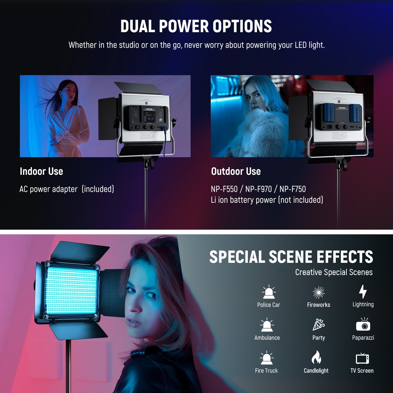 NEEWER Upgraded RGB660 PRO II LED Video Light