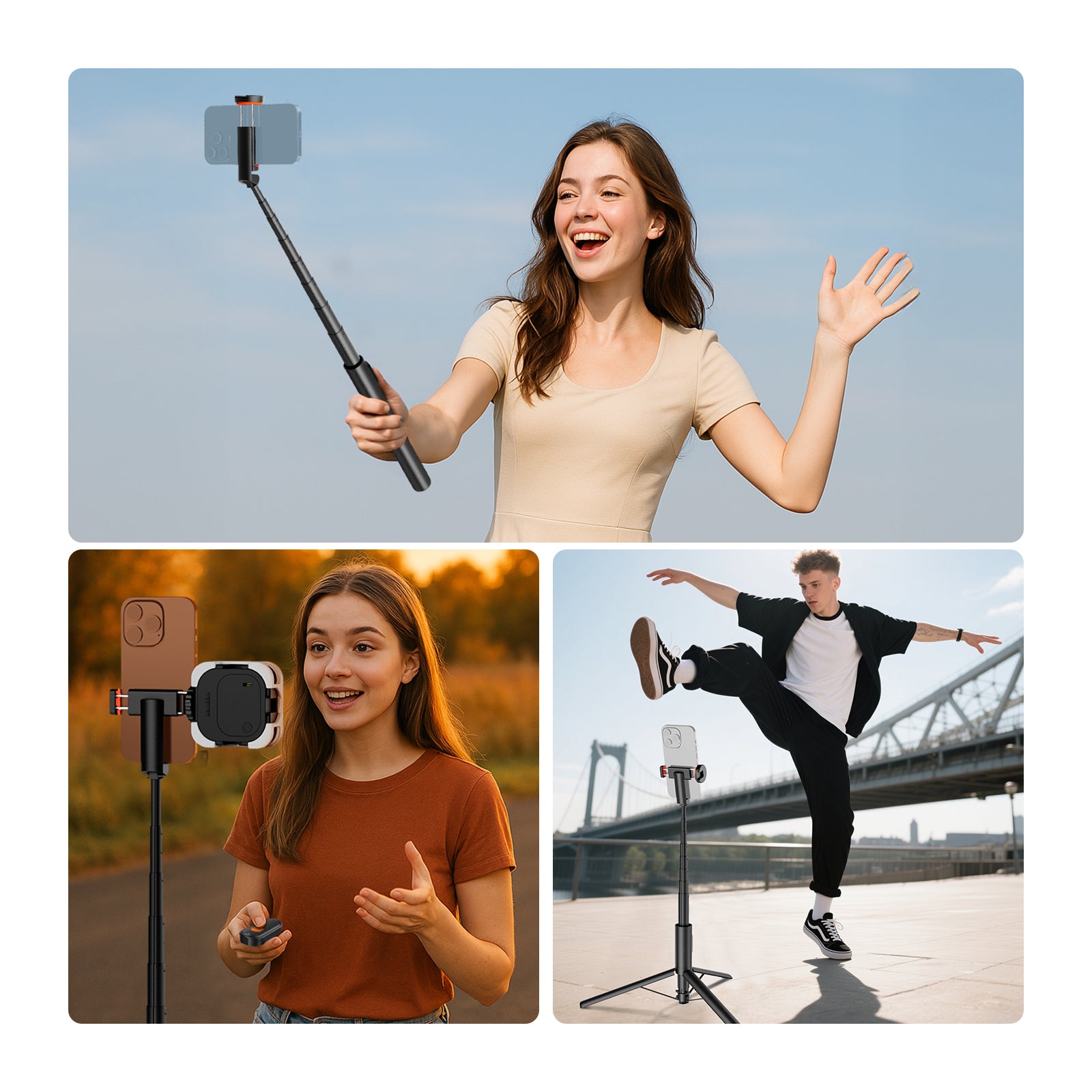 NEEWER BASICS PA992 57.9" Quick Release Selfie Stick Tripod