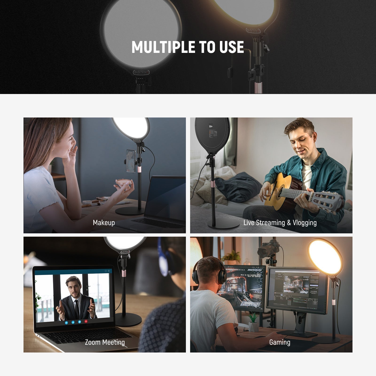 NEEWER BASICS R10 10.5" Desktop Ring Light