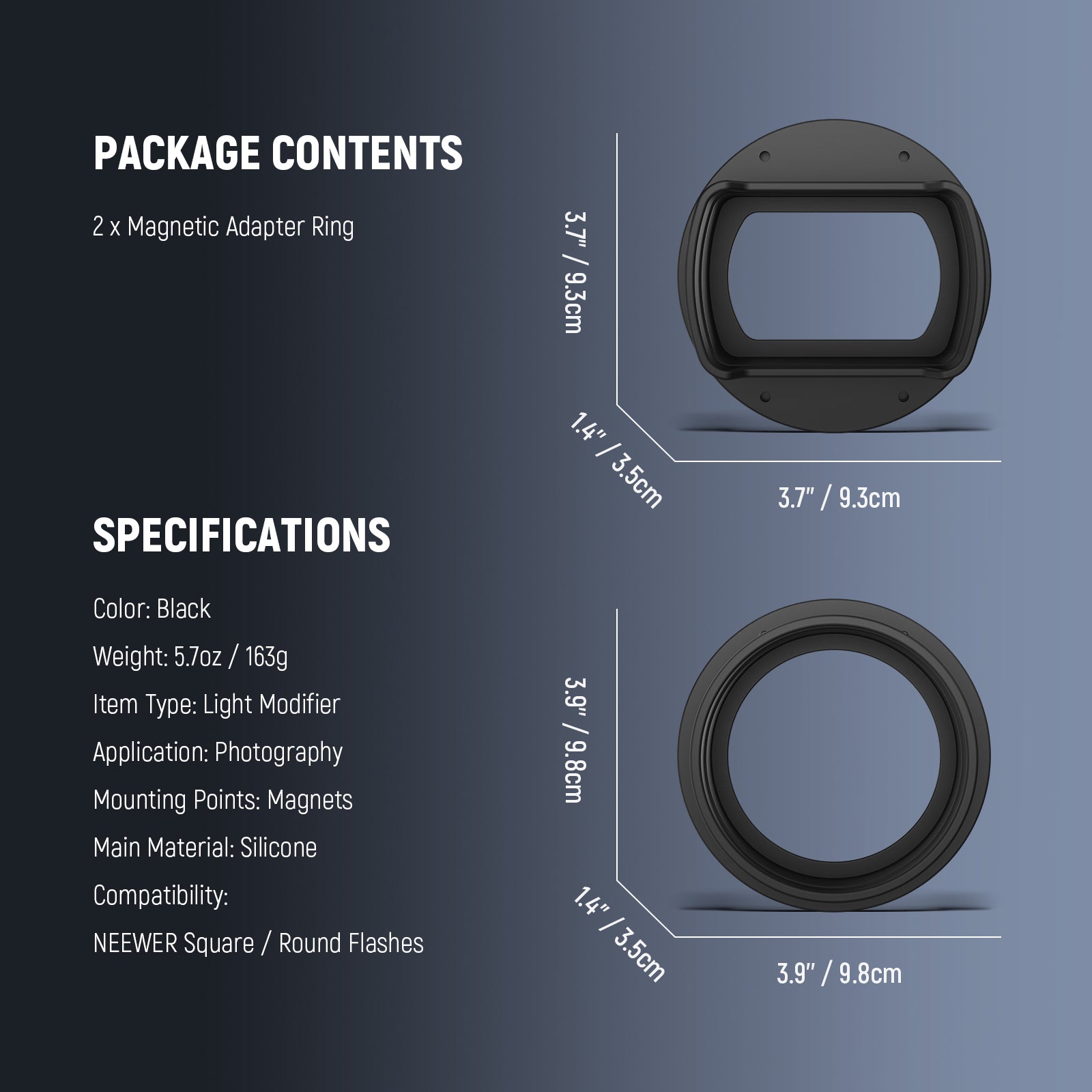 NEEWER CRS13/CRS14 Flash Magnetic Adapter Ring