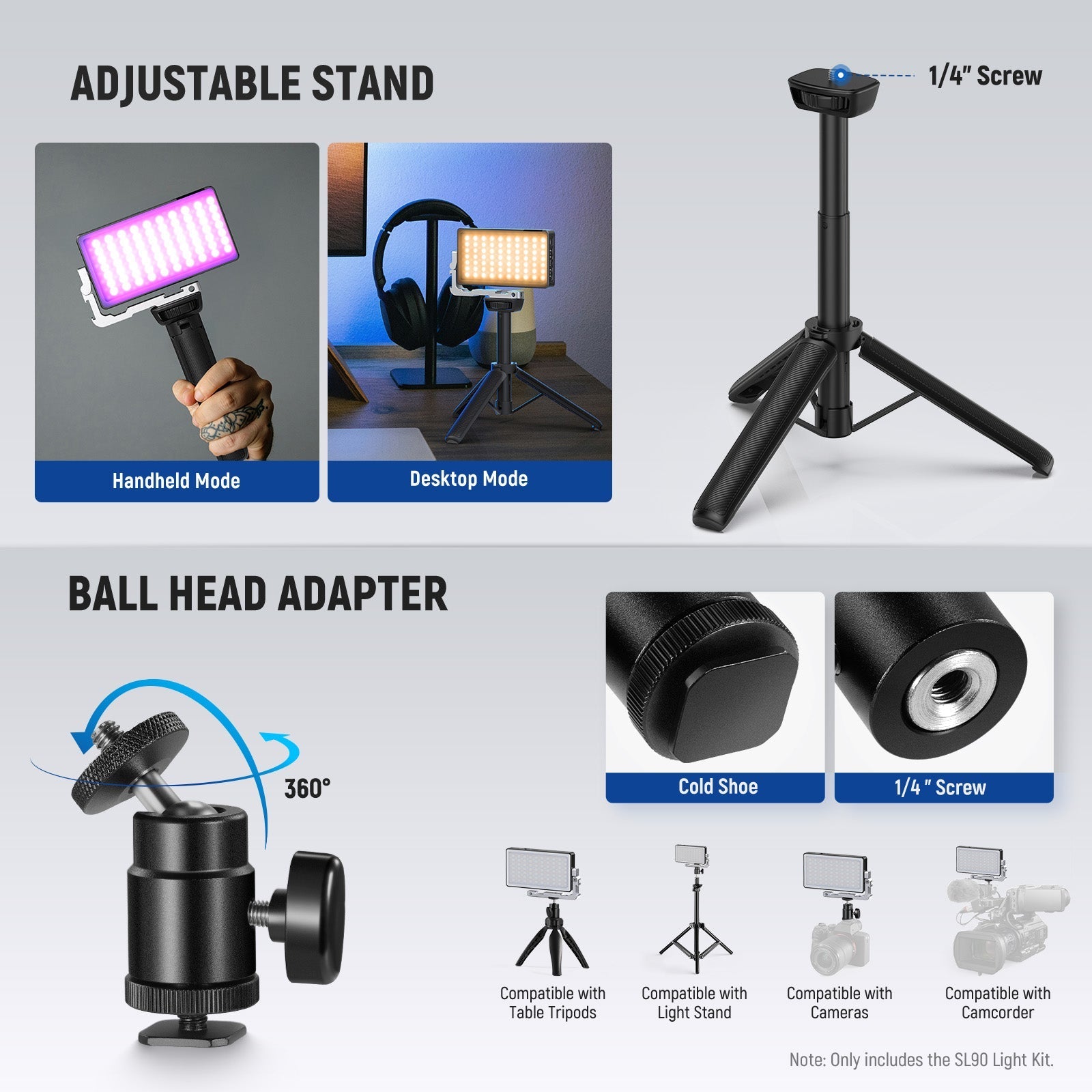 NEEWER SL90 RGB Video Light With App & 2.4G Control