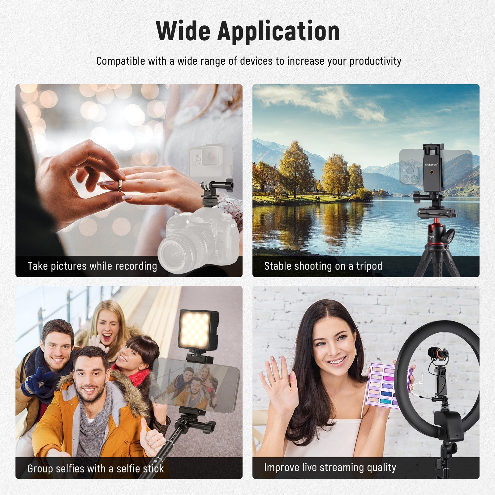 NEEWER Phone Holder / Hot Shoe Mount Adapter Kit