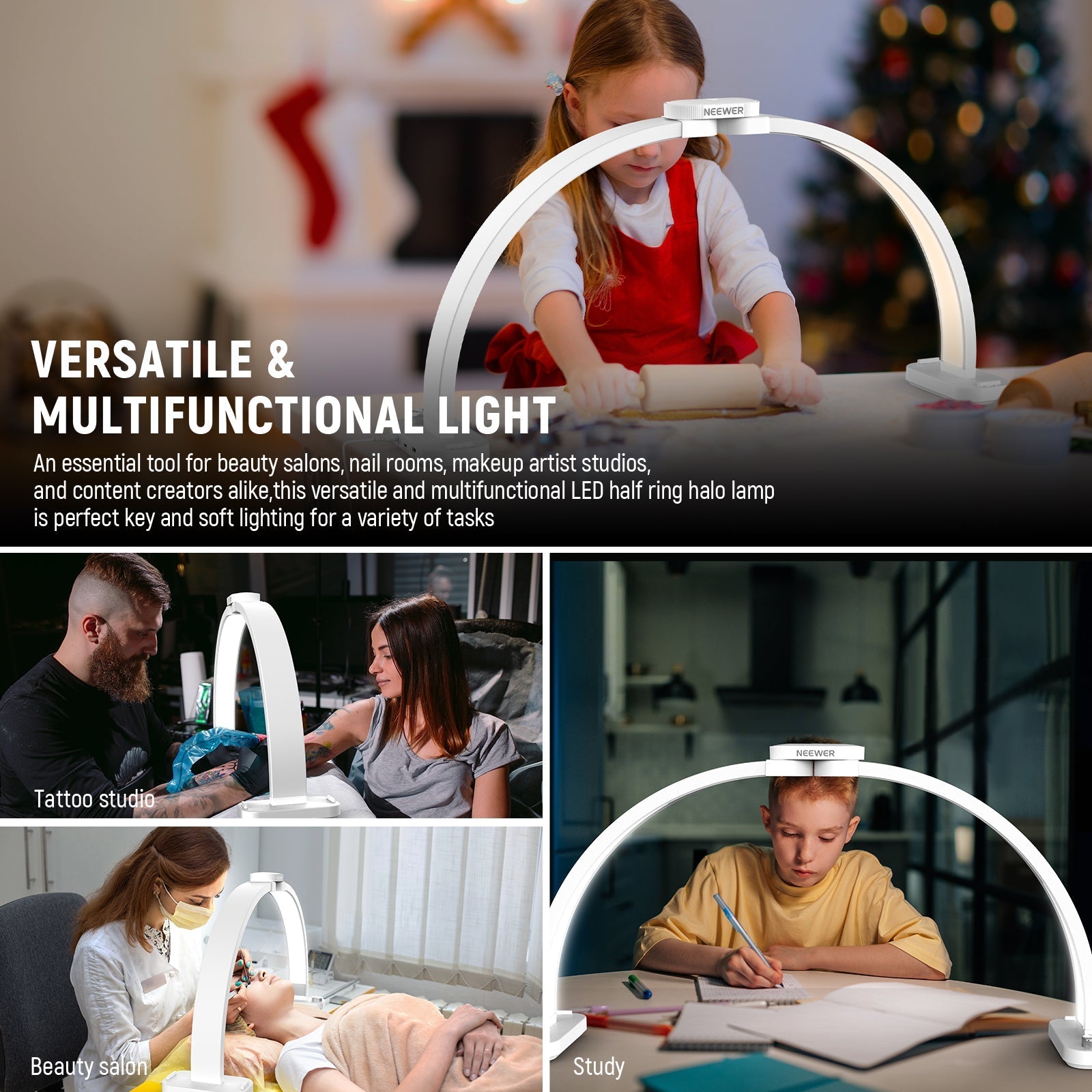 NEEWER BASICS HM01-D 29" 40W Foldable LED Nail Tech Arc Lamp