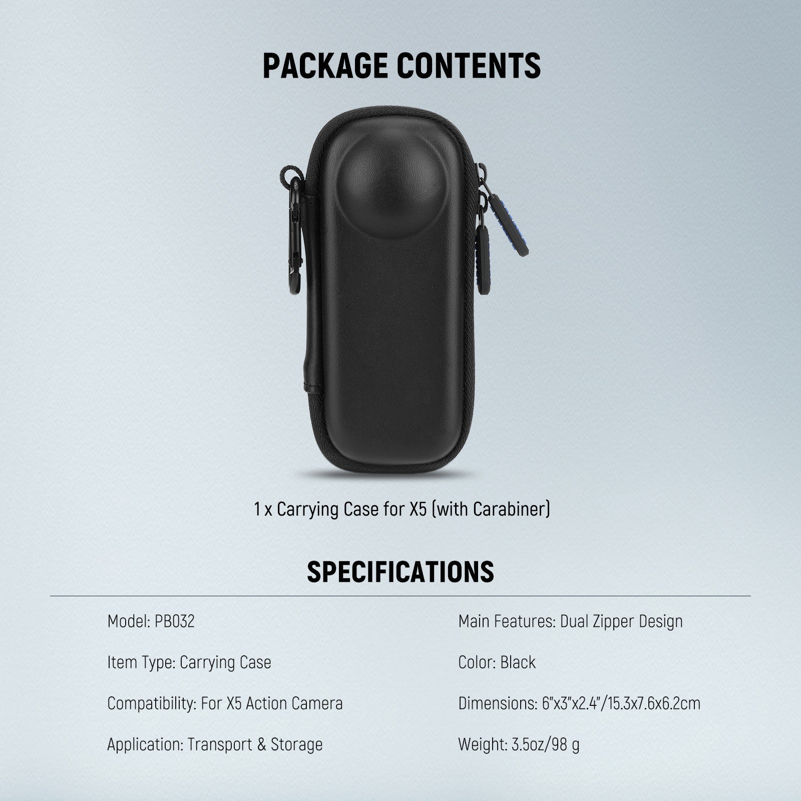 NEEWER BASICS PB032 Carrying Case For Insta 360 X5