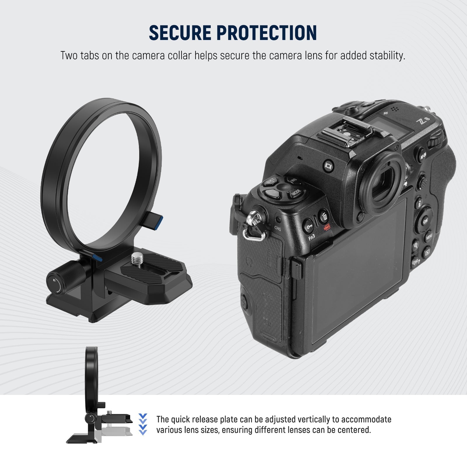 NEEWER Rotatable Camera Lens Collar for Camera