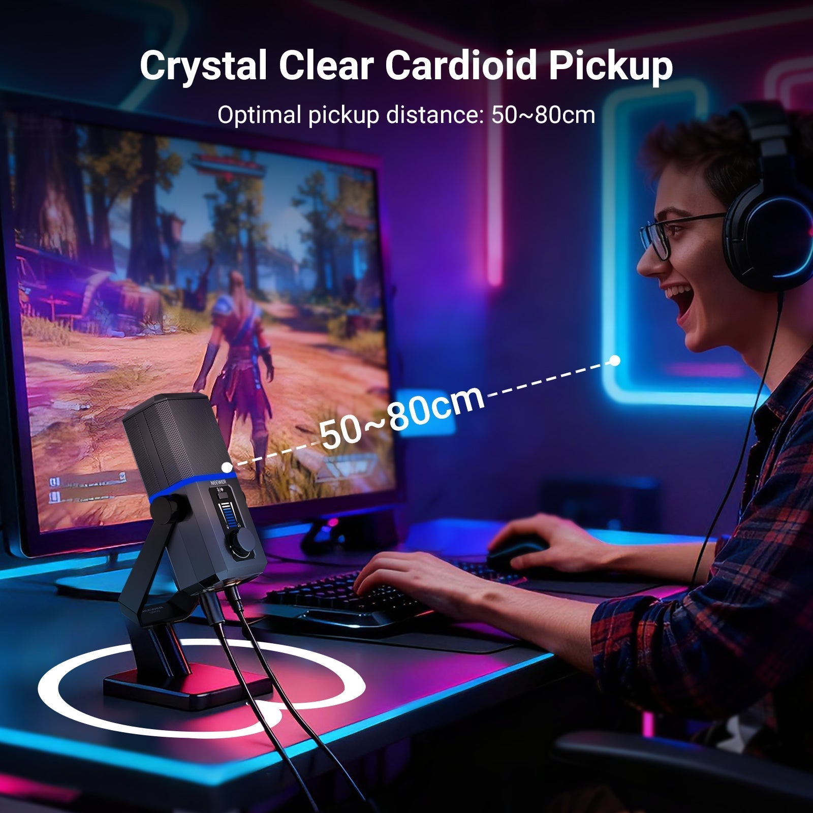 NEEWER UM02 RGB USB Gaming Microphone