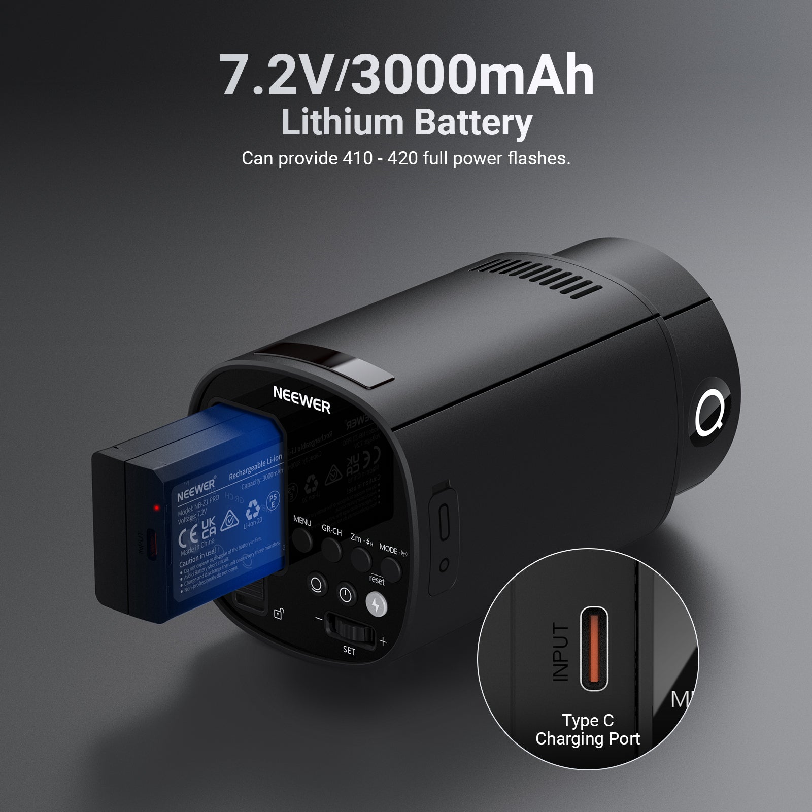 NEEWER Q120 120Ws 2.4G TTL Outdoor Studio Flash