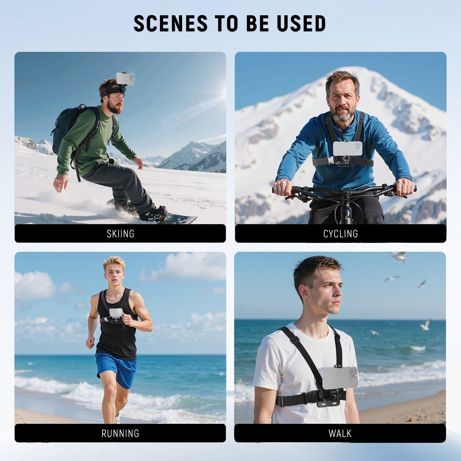 NEEWER GP-74 Phone Chest & Head Strap Mount Accessories Kit