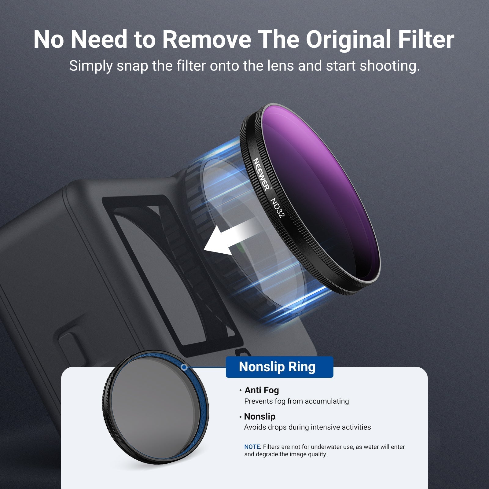 NEEWER Filter Set Compatible with DJI Osmo Action 6