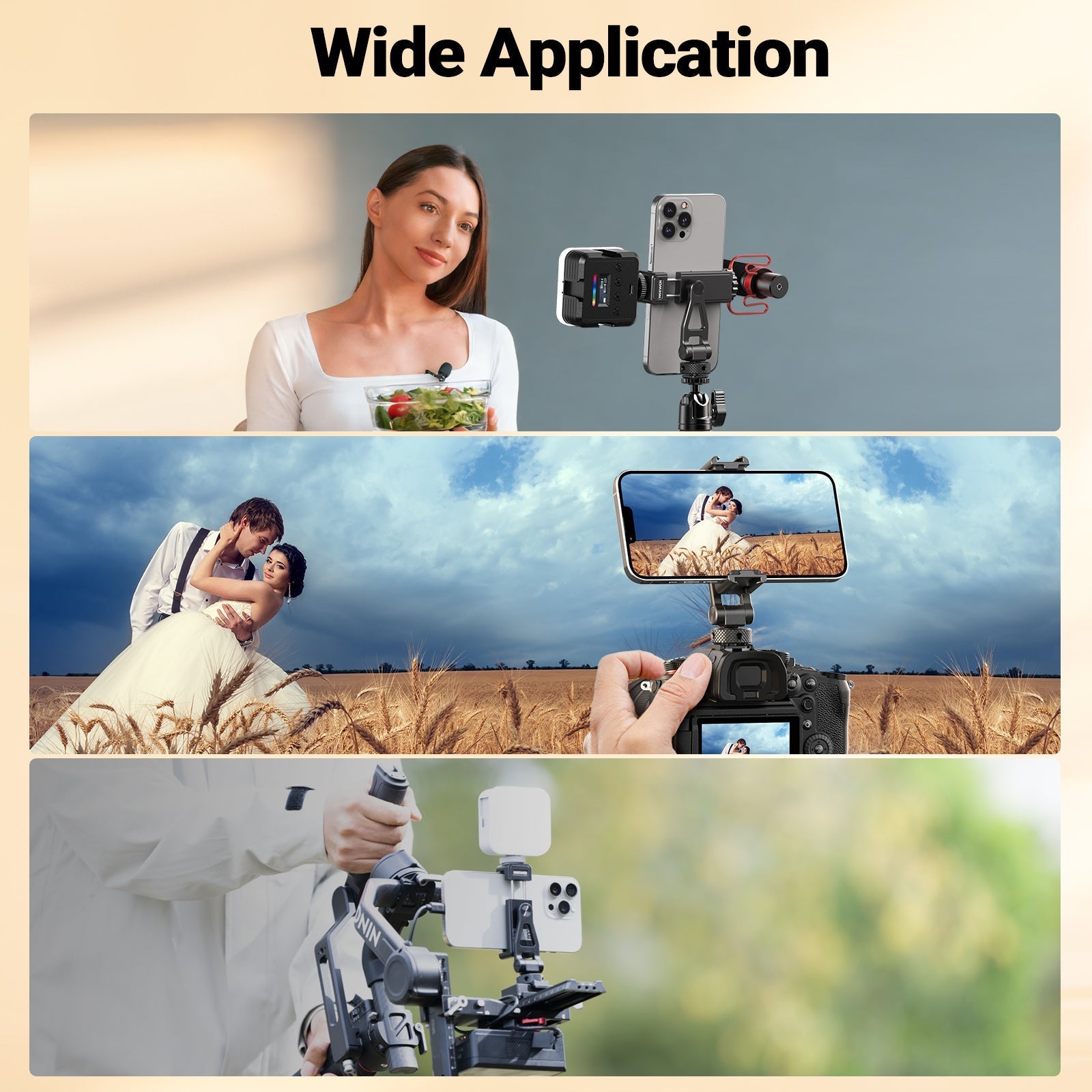 NEEWER GA010 Phone Tripod Mount For DJI RS 2 RSC 2 RS 3 Pro