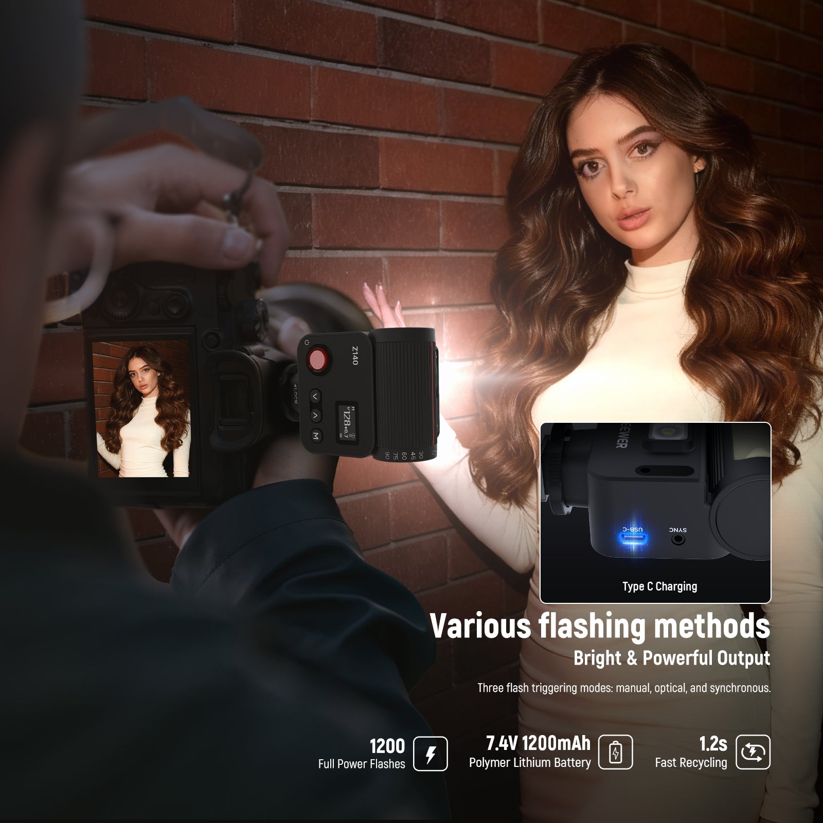 NEEWER Z140 16Ws Mini Camera Flash Light