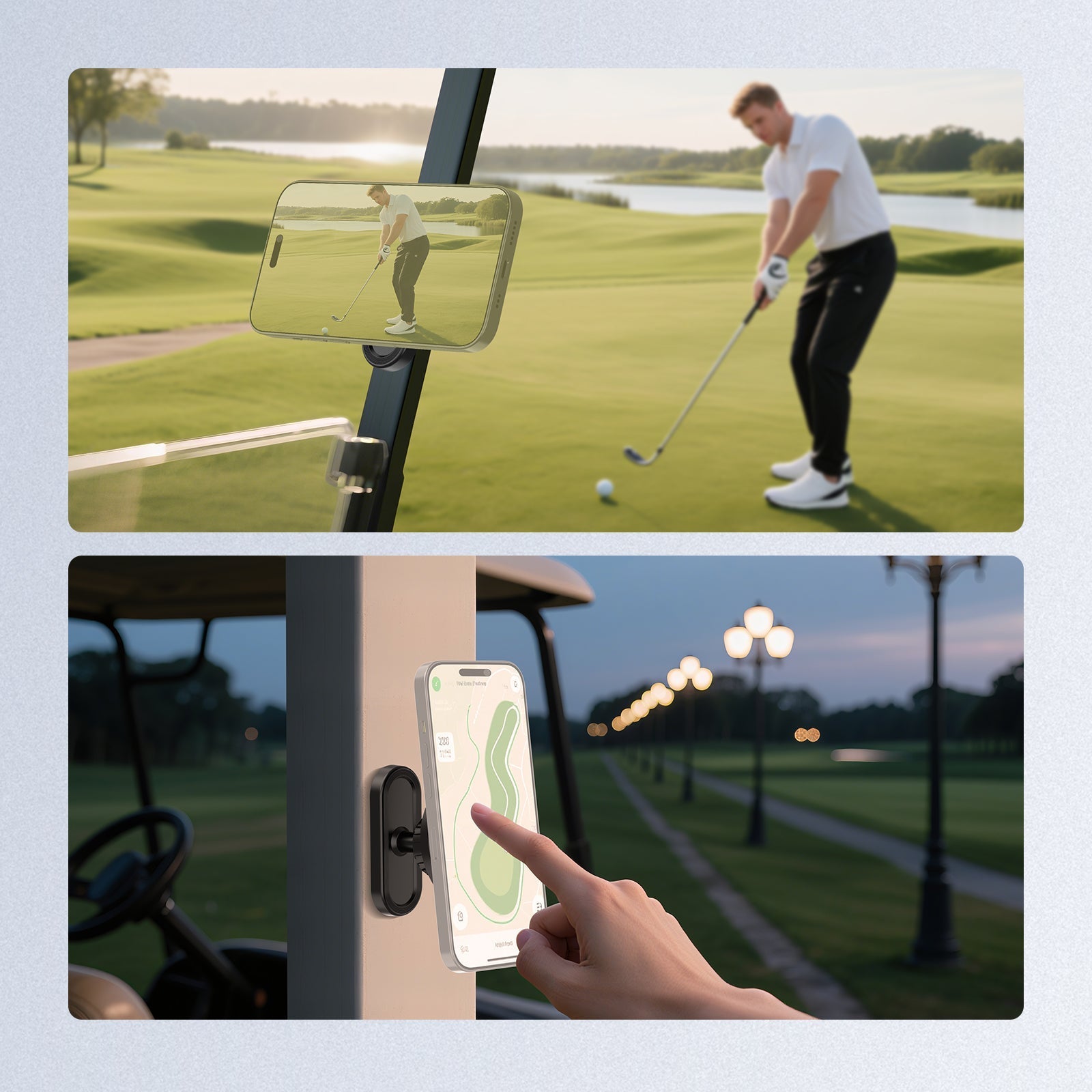 NEEWER PA099 Magnetic Golf Cart Phone Holder Mount