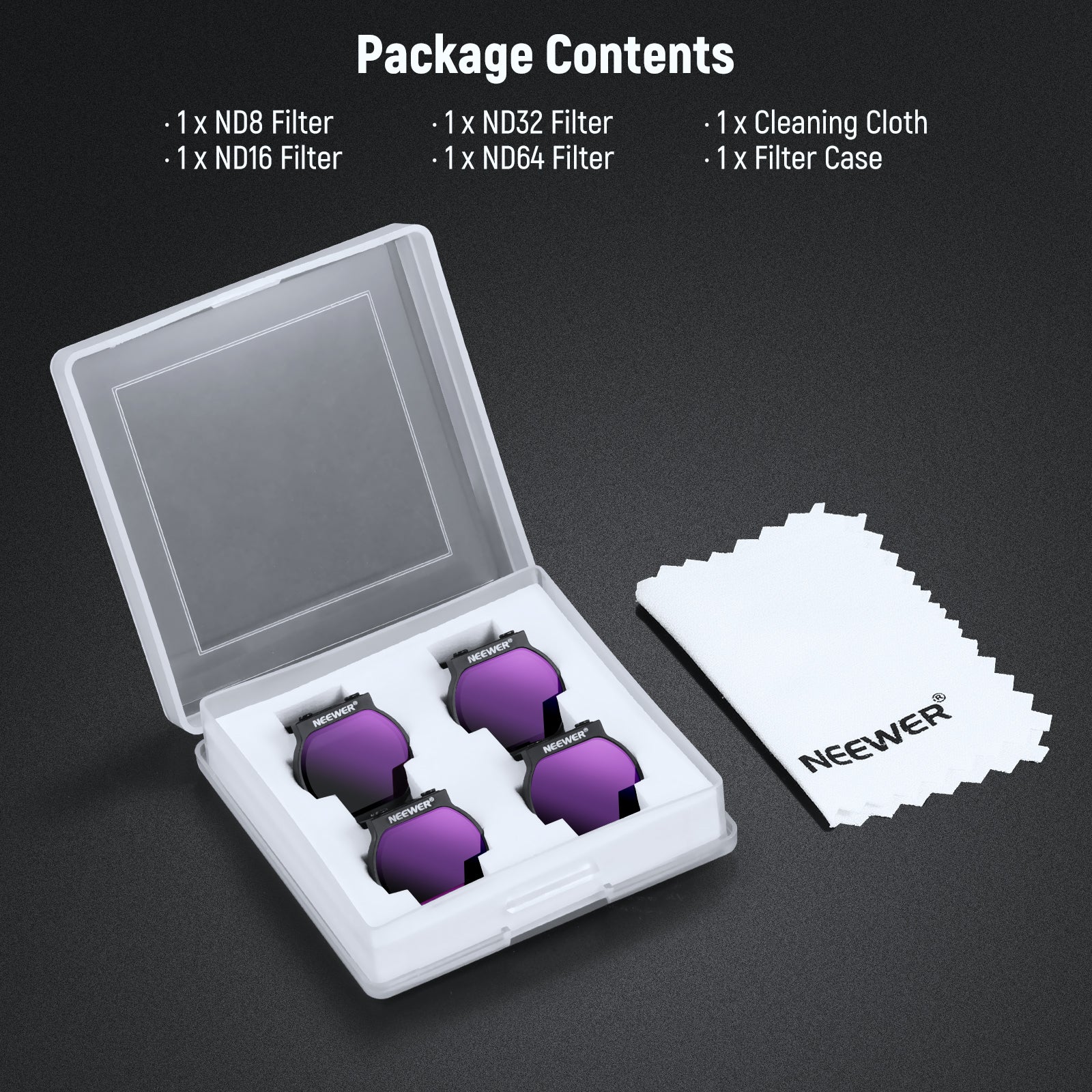 NEEWER FL-N32/FL-N31/FL-N28 ND Filter Set for DJI NEO Drone