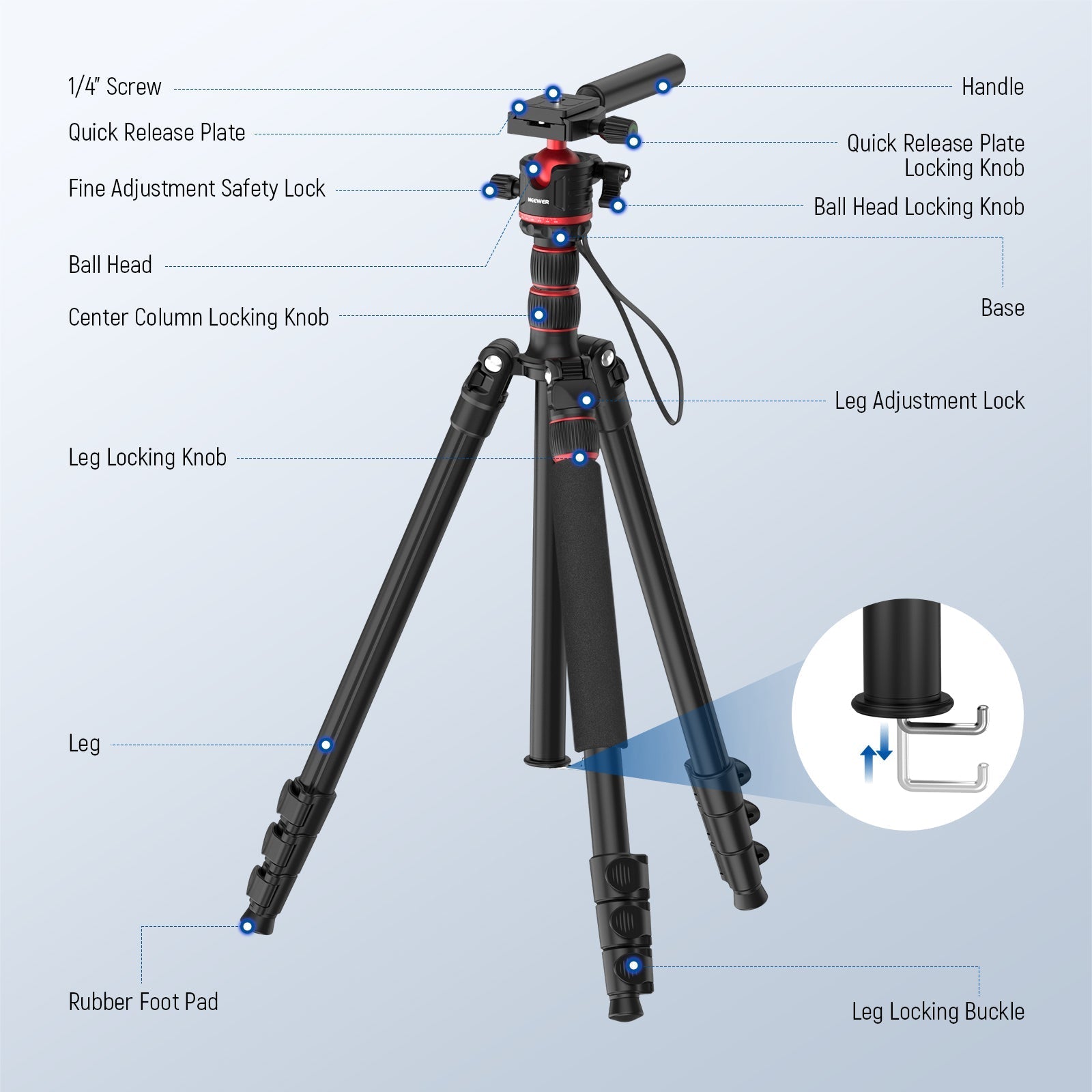 NEEWER TP08 77" Camera Tripod Monopod