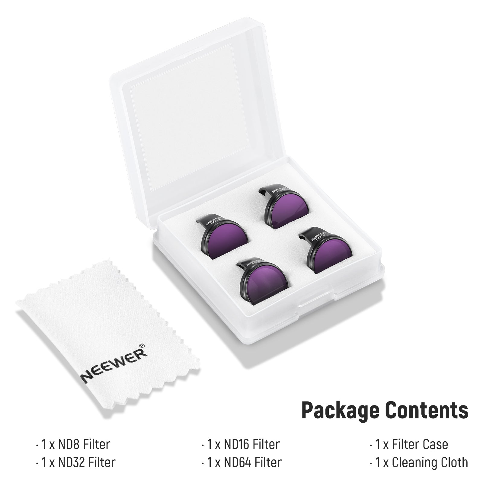 NEEWER FL-N22 4-Pack ND Filter Set for DJI NEO