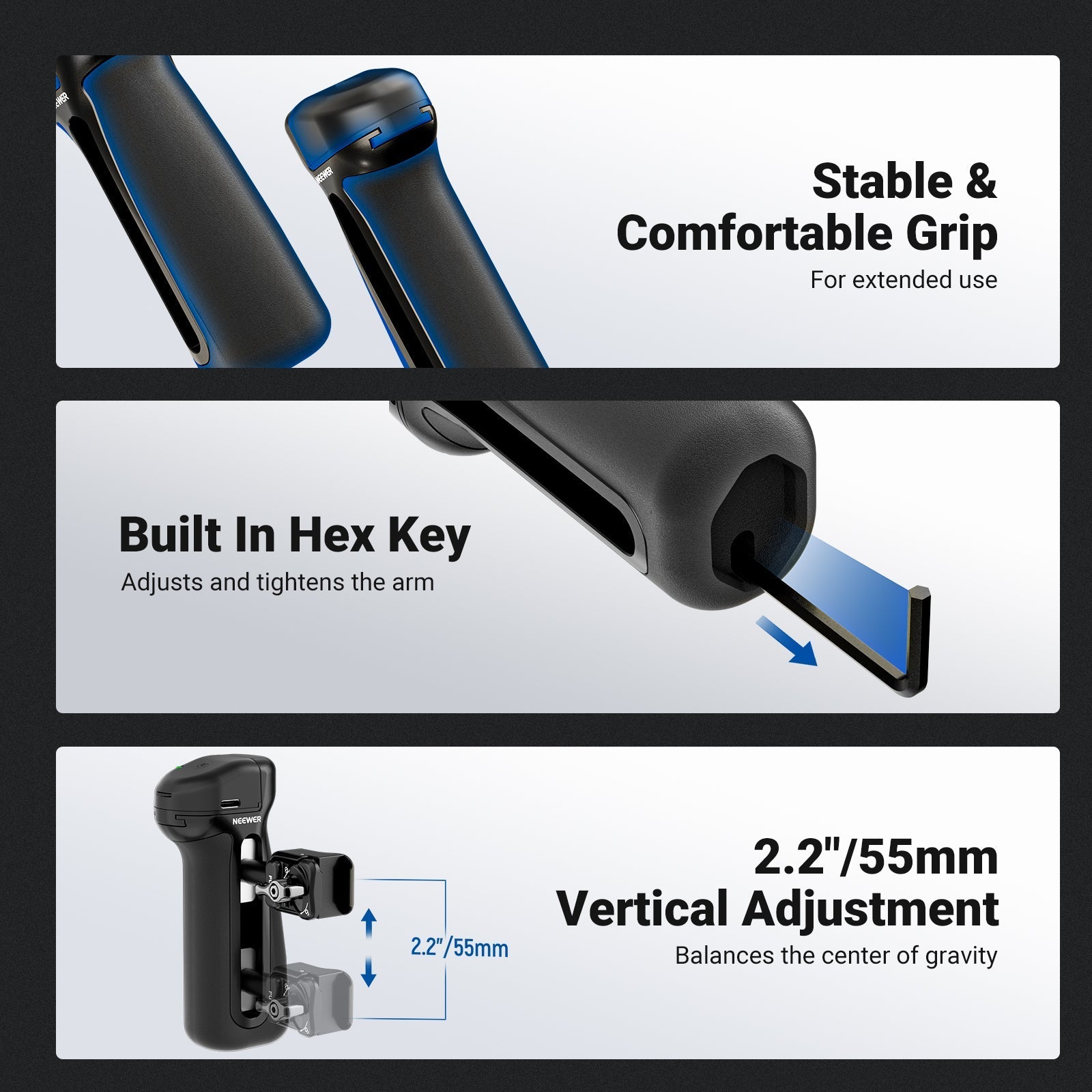 NEEWER PA148/PA148E Quick Release Side Handle