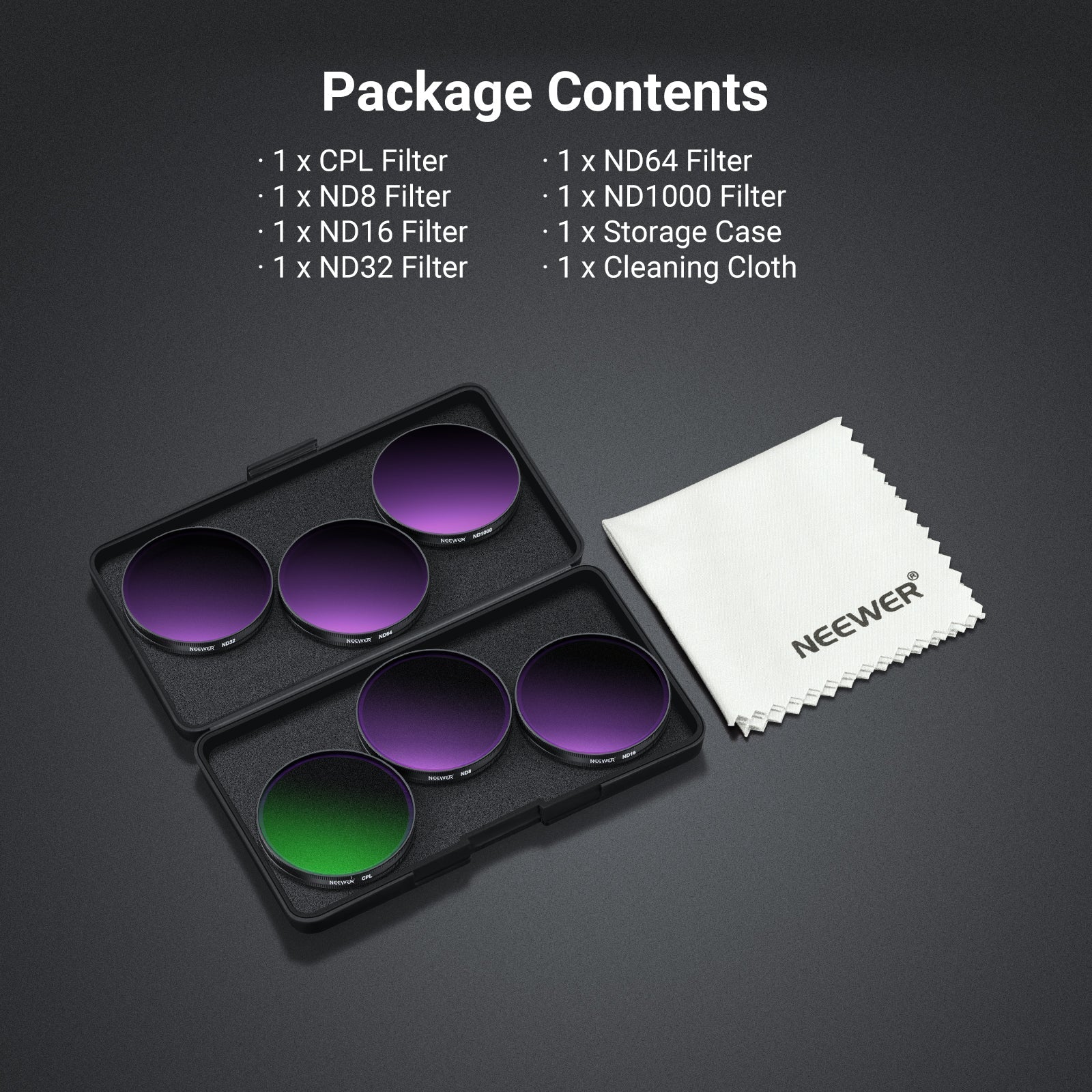 NEEWER Filter Set Compatible with DJI Osmo Action 6