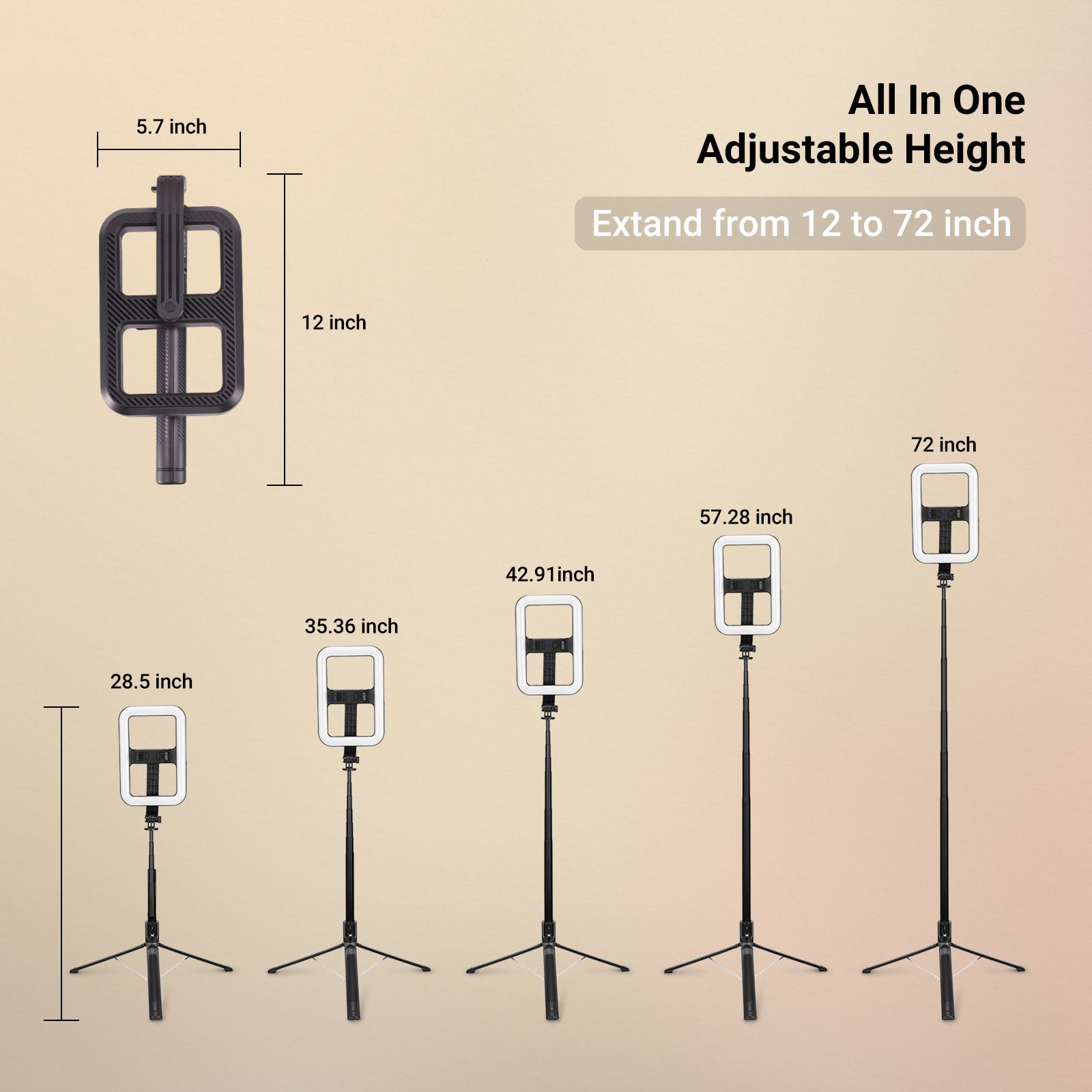 NEEWER BASICS NL100B 10W Selfie Light with Tripod Stand