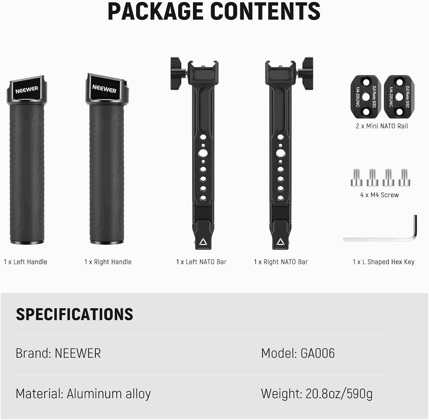 NEEWER GA006 Dual Handgrip for DJI Gimbals
