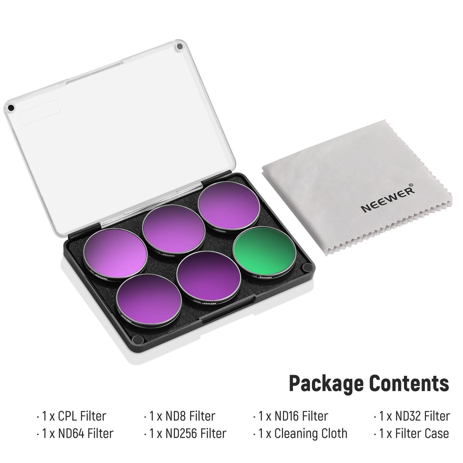 NEEWER FL-A98 6-Pack ND Filter Set for DJI Osmo Action 5 Pro/4/3